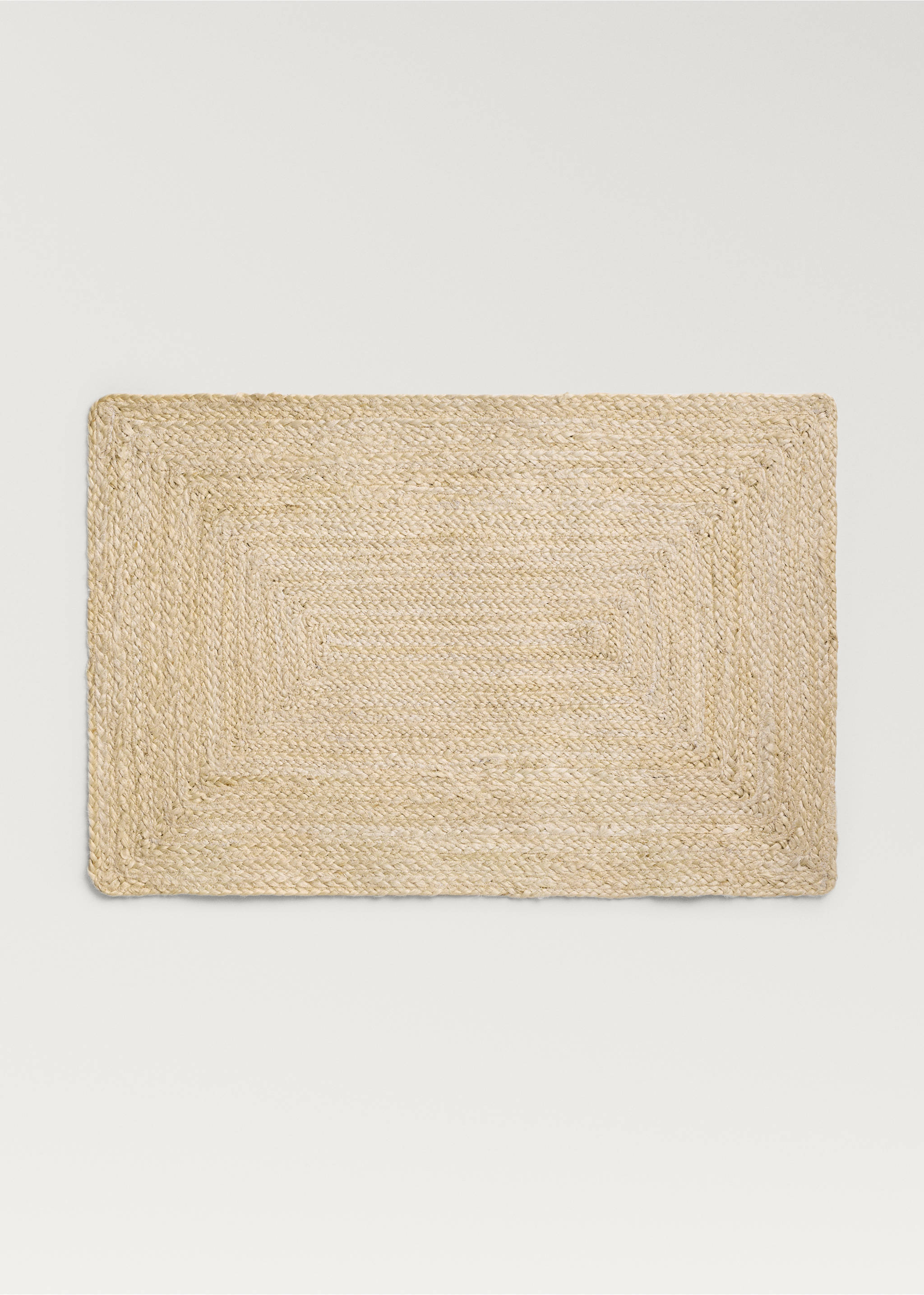 Small bleached braided jute carpet - Article without model, Sand. Ref: 27013288-00.
