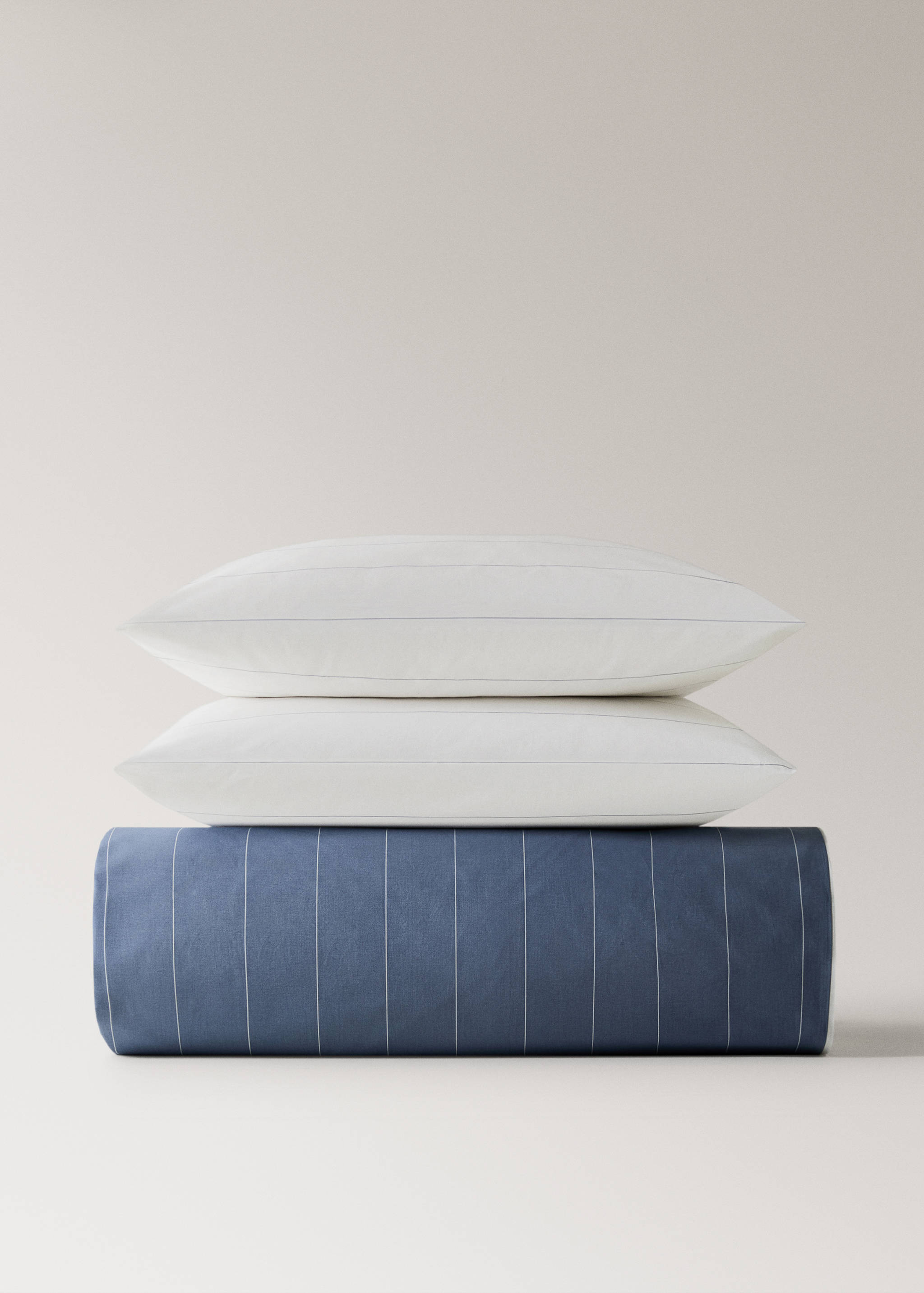 100% cotton reversible striped duvet cover for 180/200 cm bed - Article without model