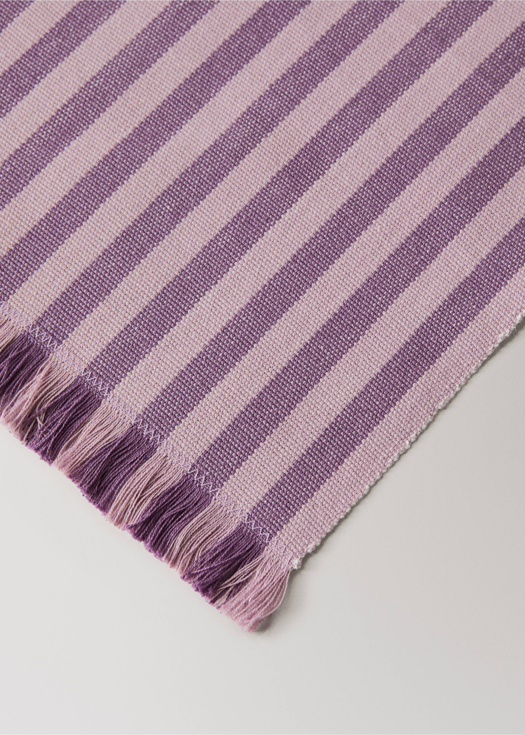 Prostírání z barvené příze s dvoubarevnými pruhy - Detail zboží 2, Růžová. Ref: 27013292-00.