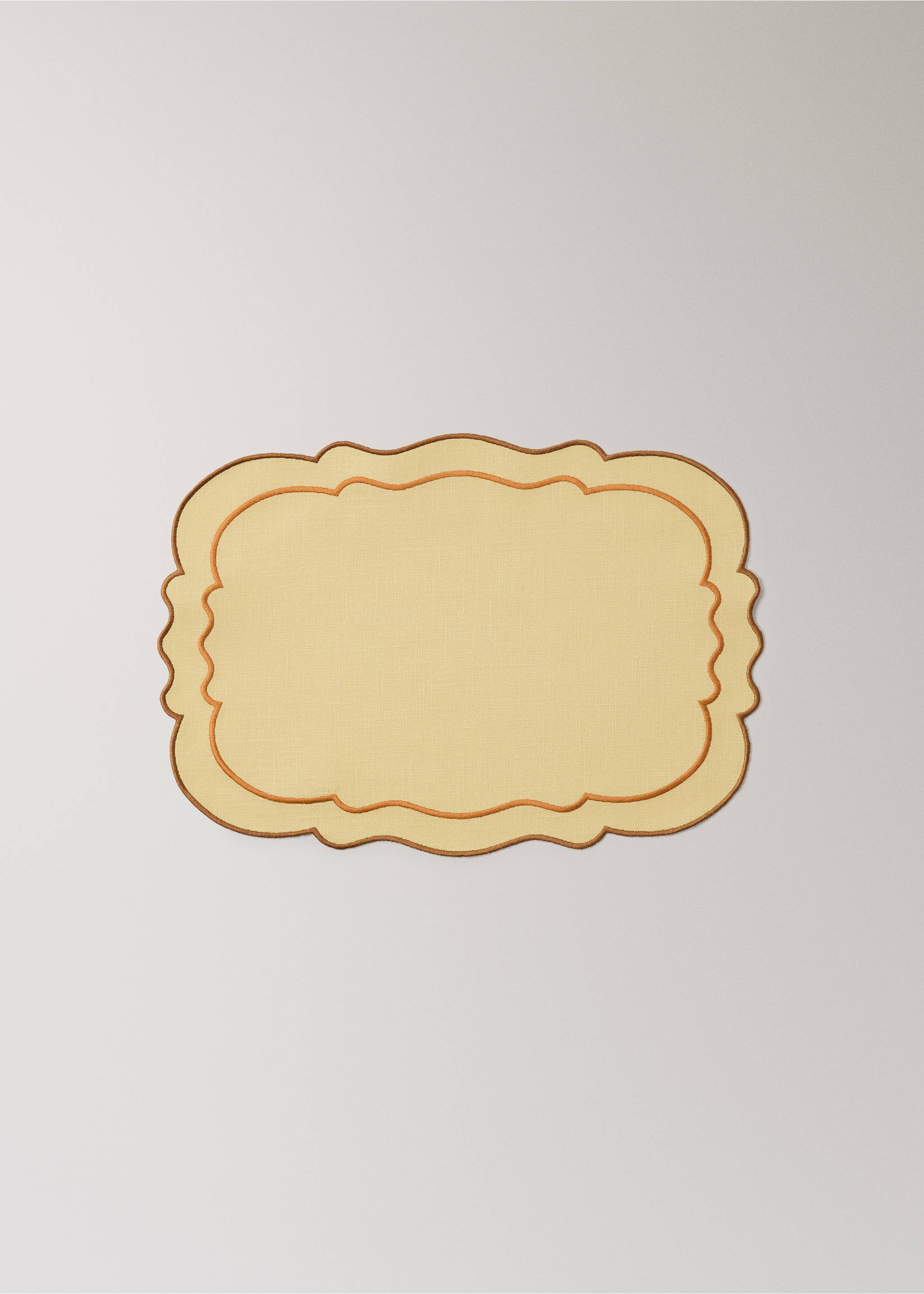 Resin cotton tablecloth waves - Article without model, Yellow. Ref: 27013295-00.