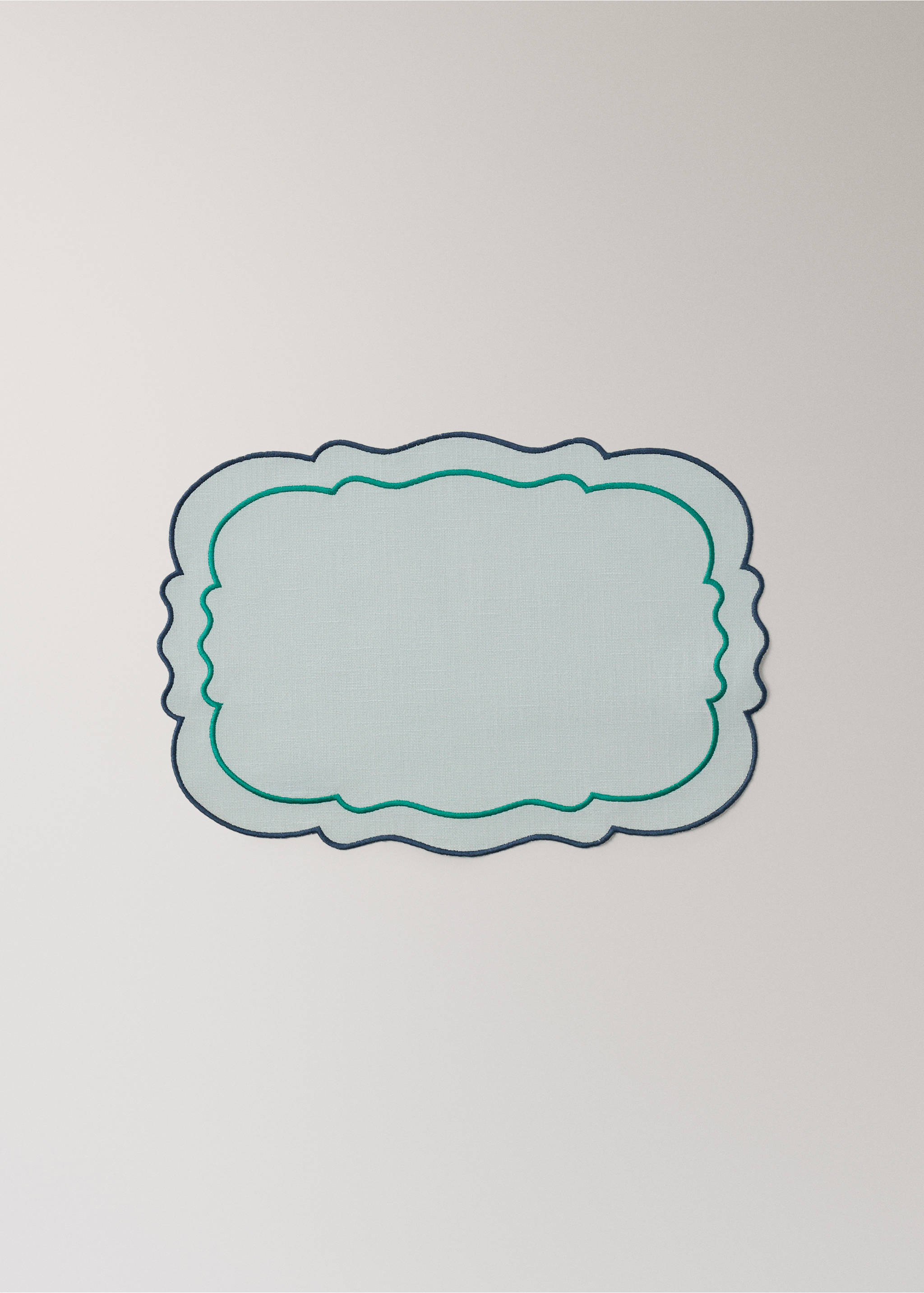 Resin cotton tablecloth waves - Article without model, Blue. Ref: 27013295-00.