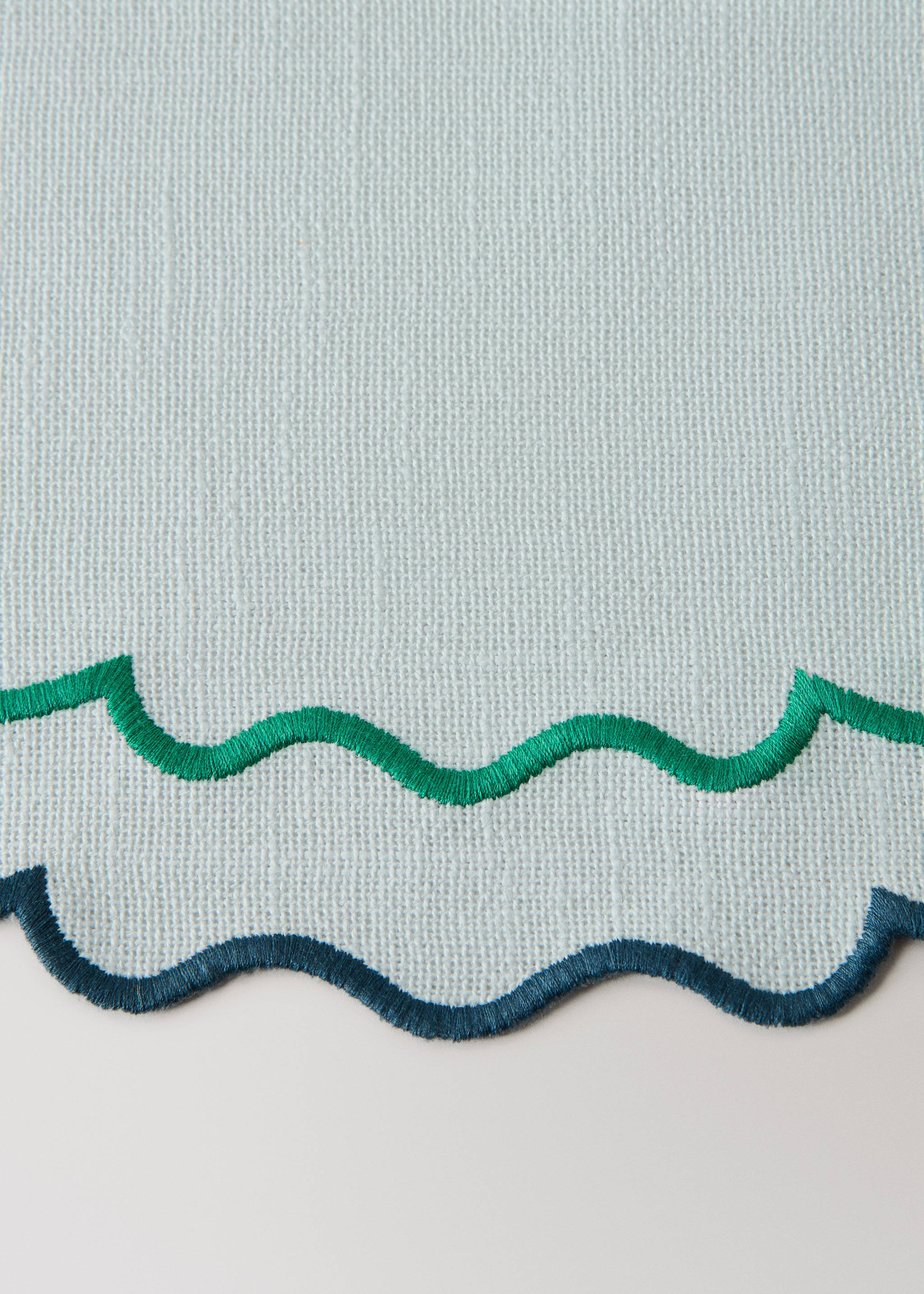 Einzelne Baumwolltischdecke mit Wellen - Detail des Artikels 2