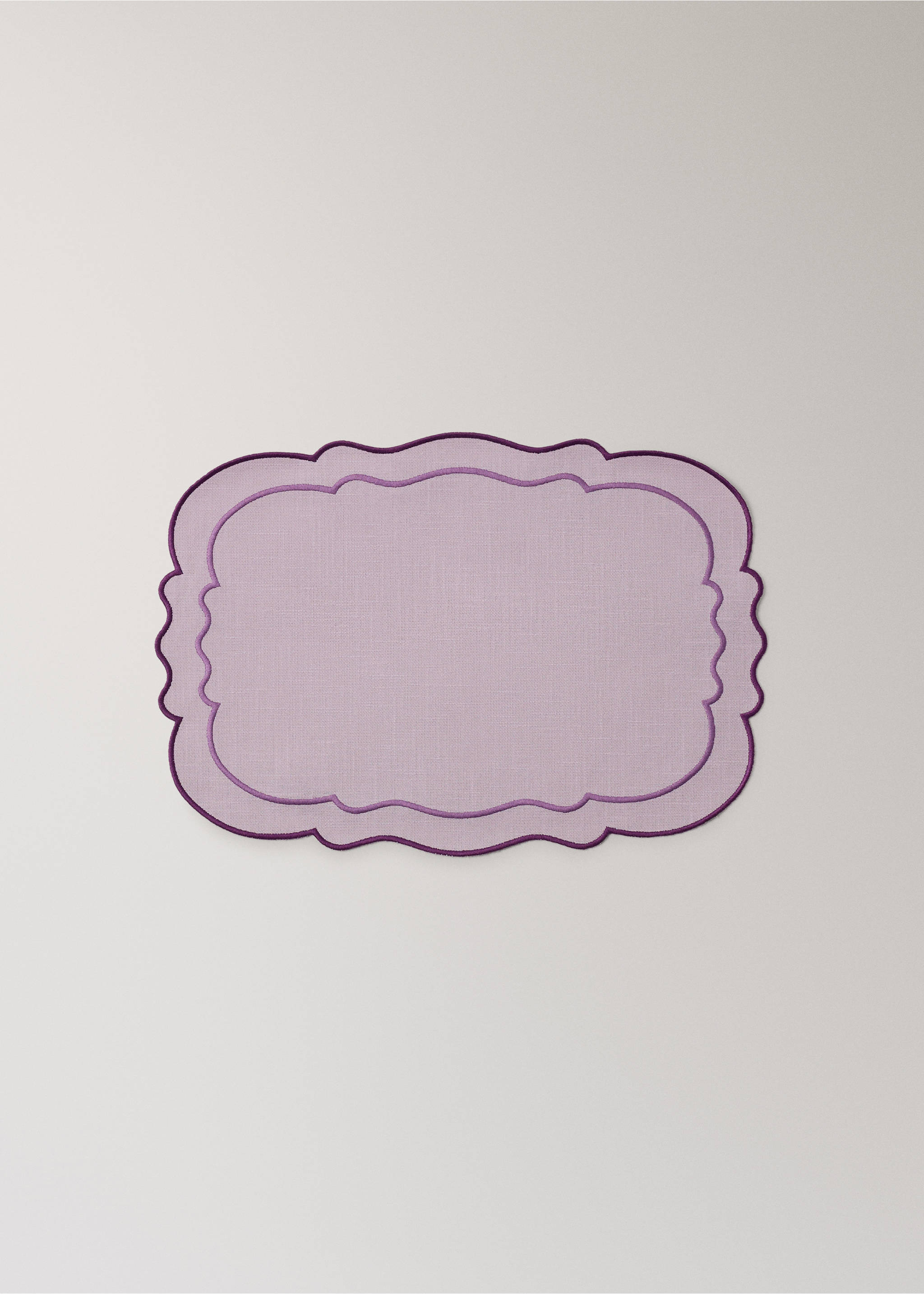 Resin cotton tablecloth waves - Article without model, Lilac. Ref: 27013295-00.