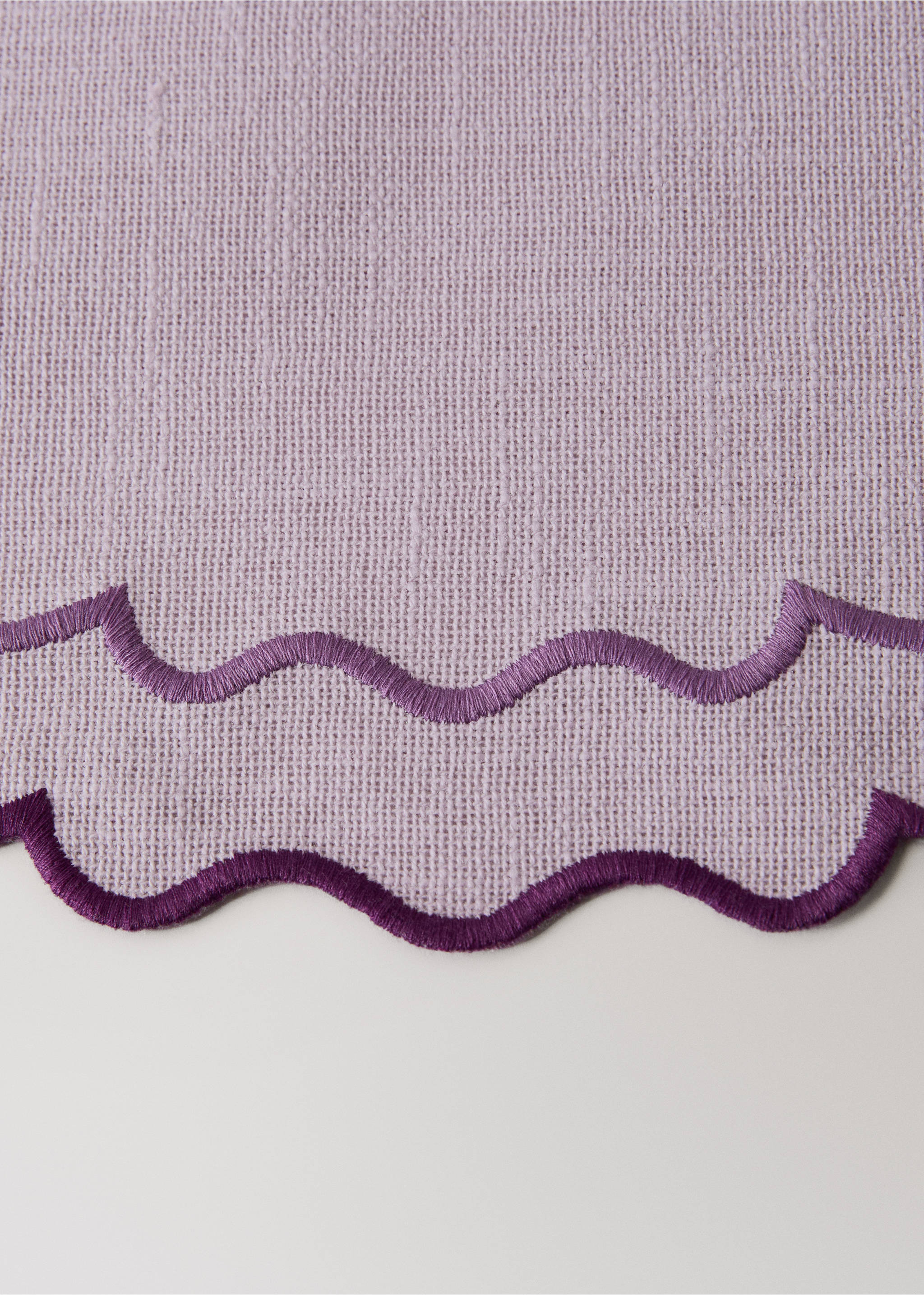 Resin cotton tablecloth waves - Details of the article 2, Lilac. Ref: 27013295-00.