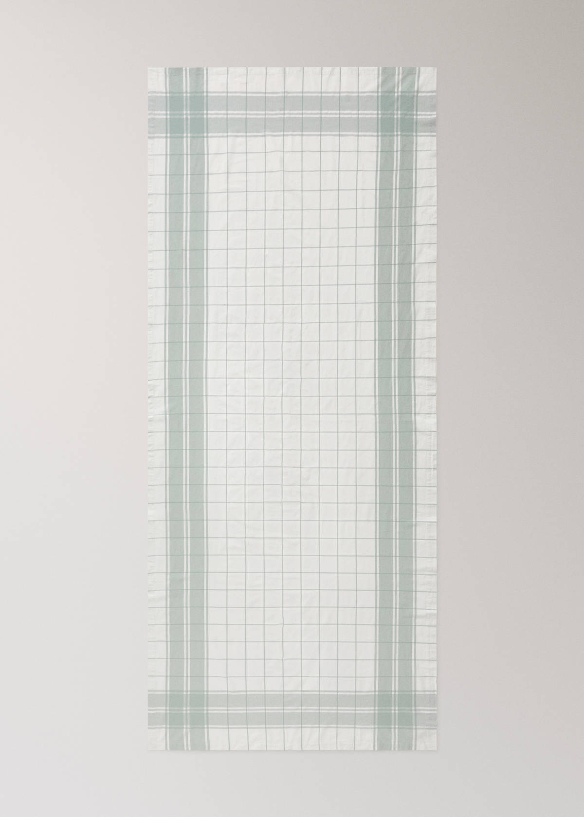 100% cotton yarn-dyed check tablecloth for 2 to 4 people — Mint Green