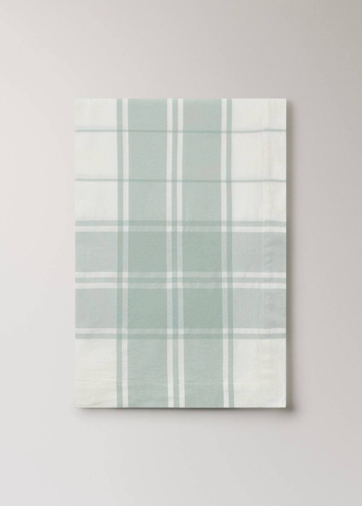 100% cotton yarn-dyed check tablecloth for 2 to 4 people — Mint Green