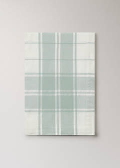 100% cotton yarn-dyed check tablecloth for 2 to 4 people — Mint Green 8