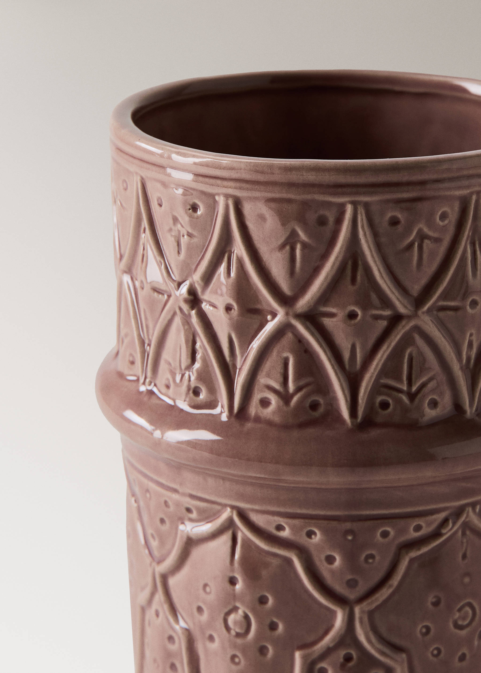 Βάζο ανάγλυφο κεραμικό μεγάλο - Λεπτομέρεια του προϊόντος 1