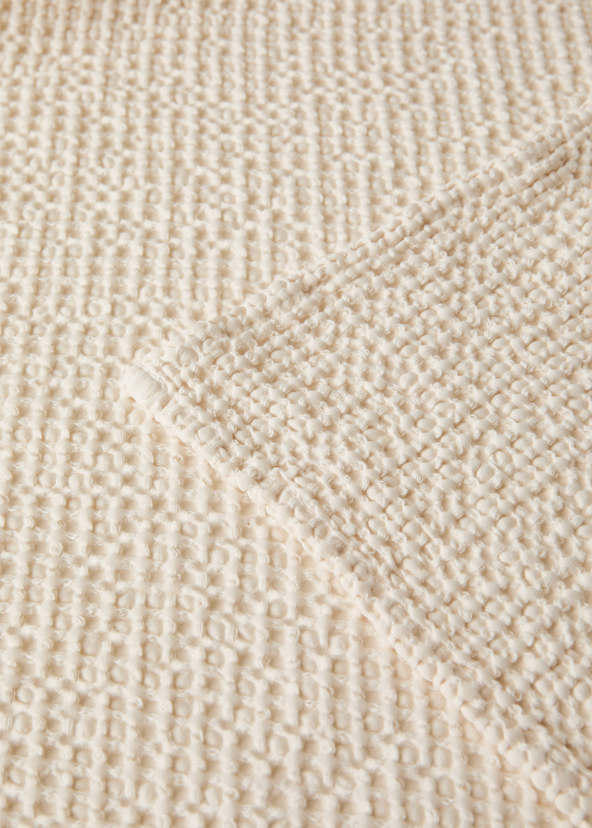 Cotton waffle garment-dyed bedspread for 180/200 cm bed - Details of the article 1