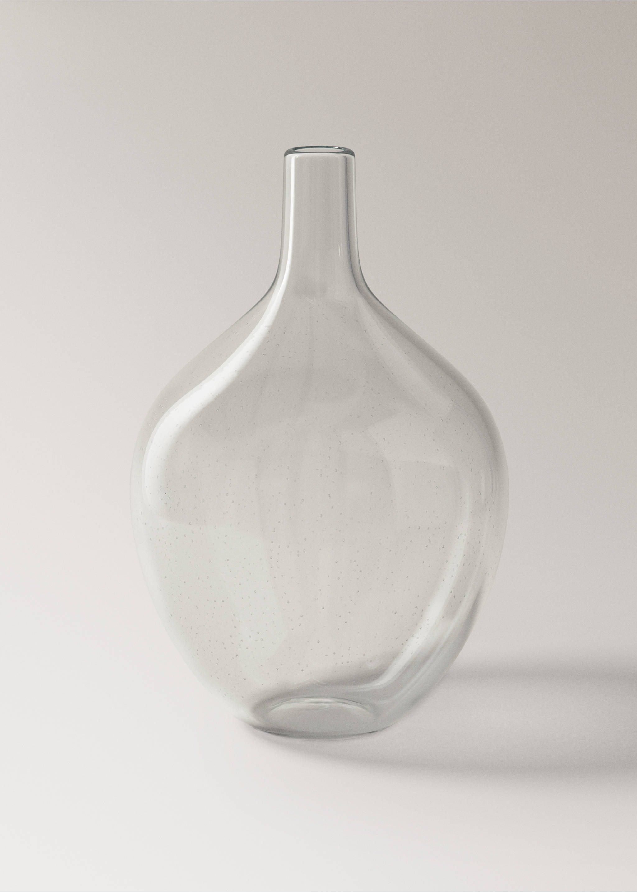 Large glass bottle vase - Article without model, Ice Grey. Ref: 27013307-00.