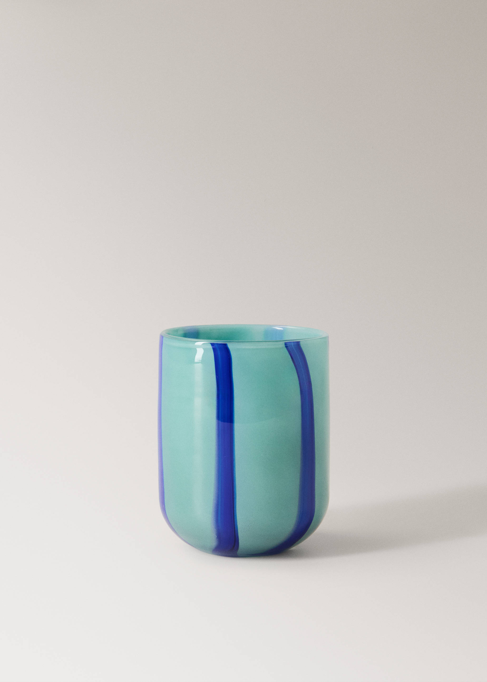 Small coloured glass vase with stripes - Article without model