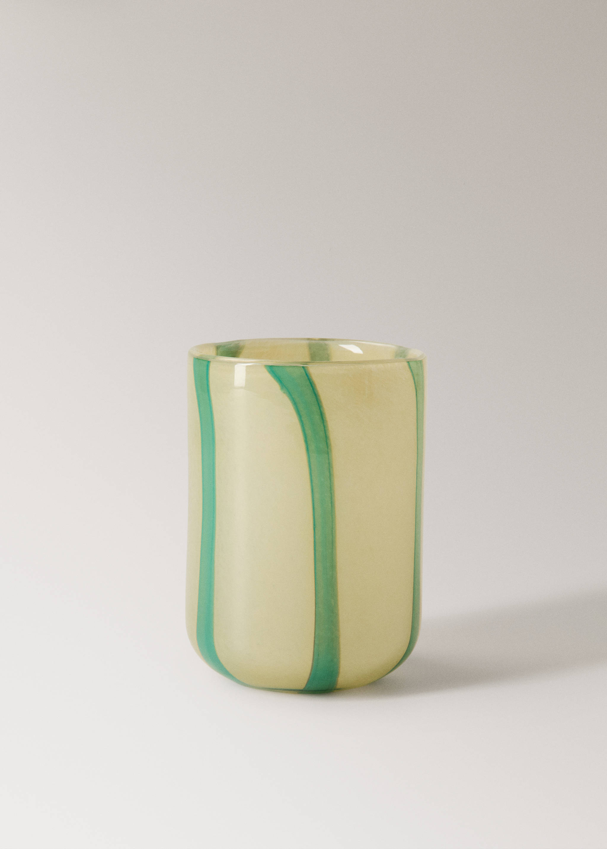 Medium coloured glass vase with stripes - Article without model