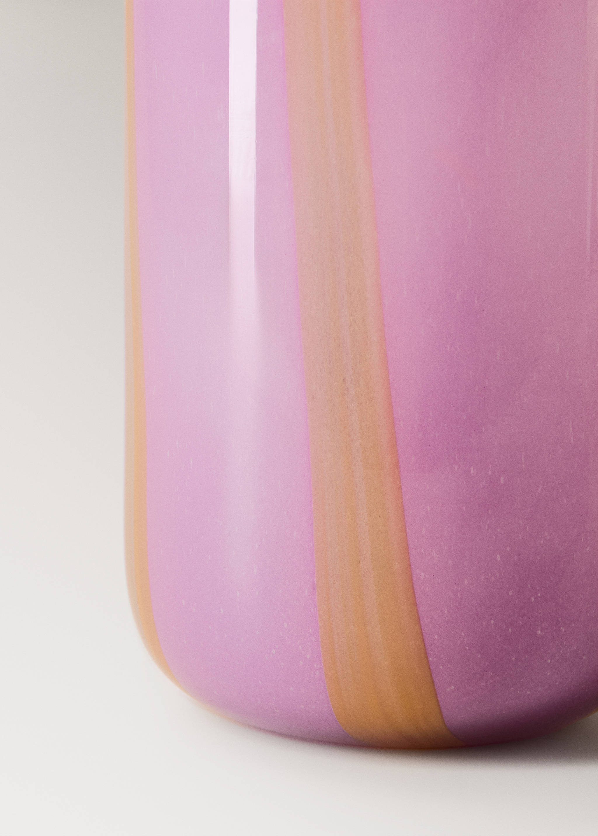 Large coloured glass vase with stripes - Details of the article 2