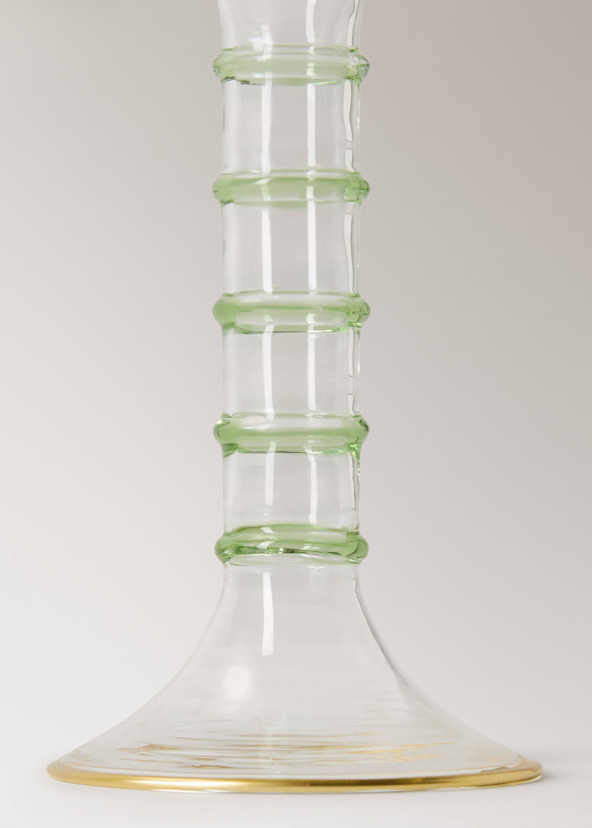Borosilicate palm low candlestick - Details of the article 1