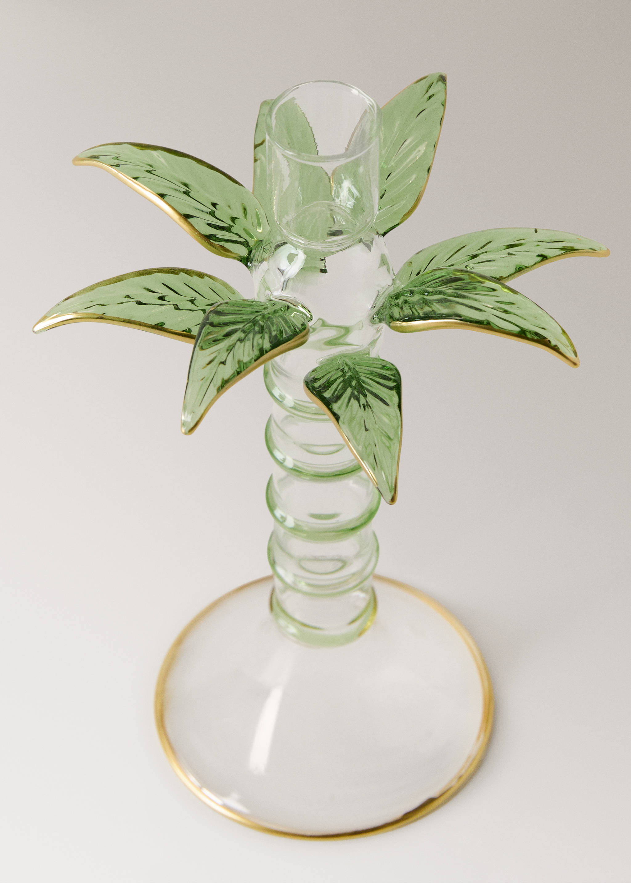 Borosilicate palm low candlestick - Details of the article 2