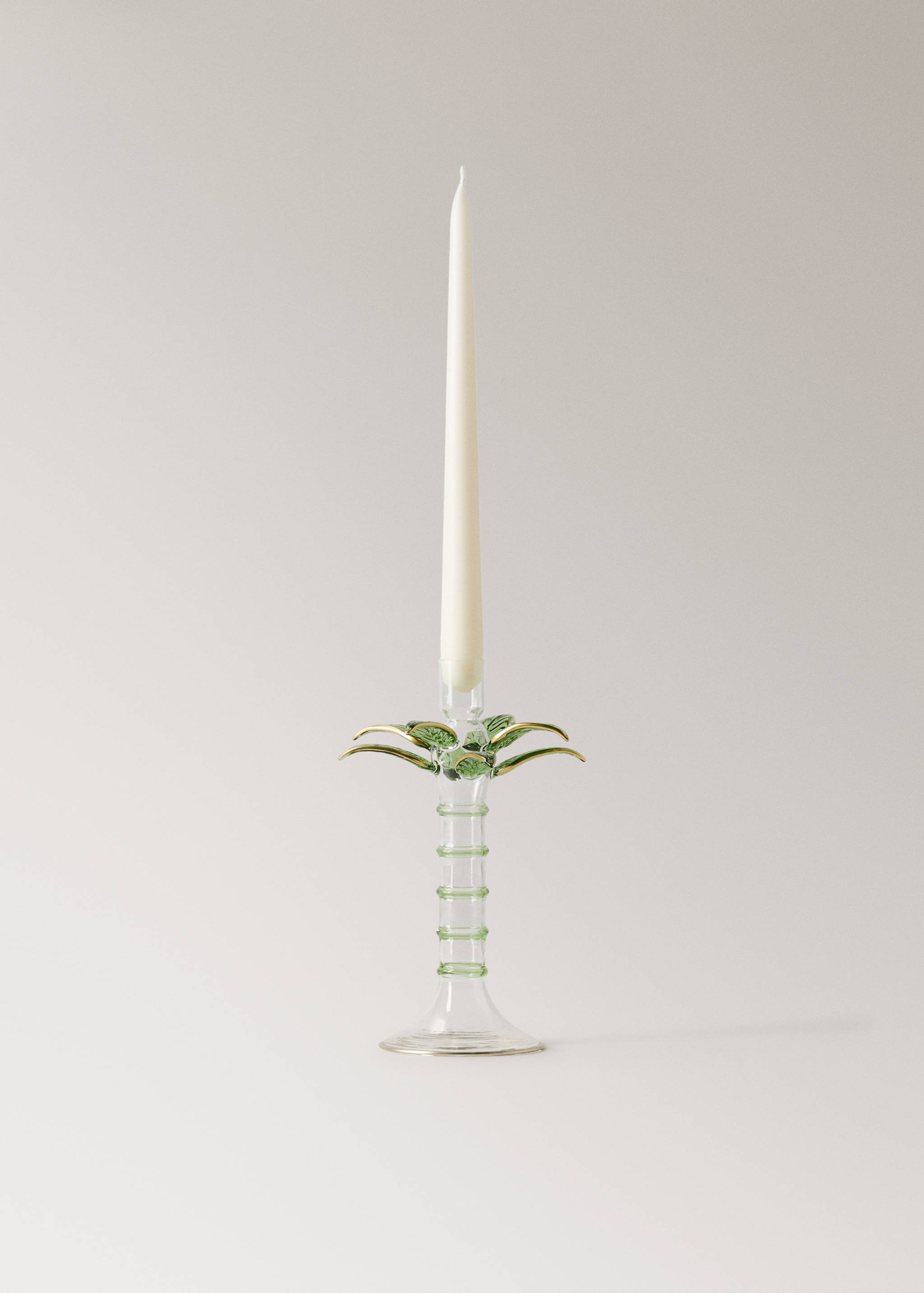 Borosilicate palm low candlestick - Details of the article 3