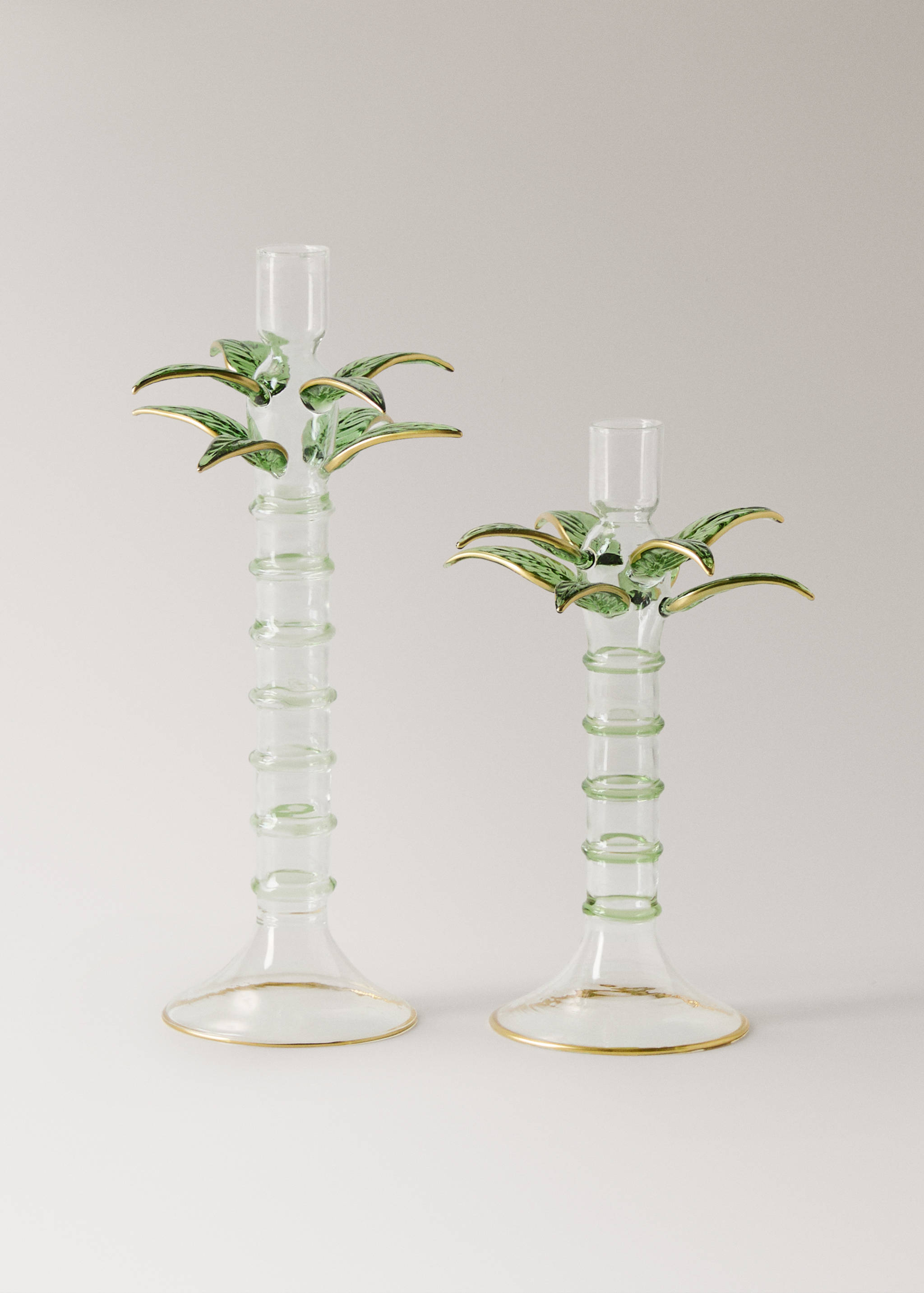 Borosilicate palm low candlestick - Details of the article 4