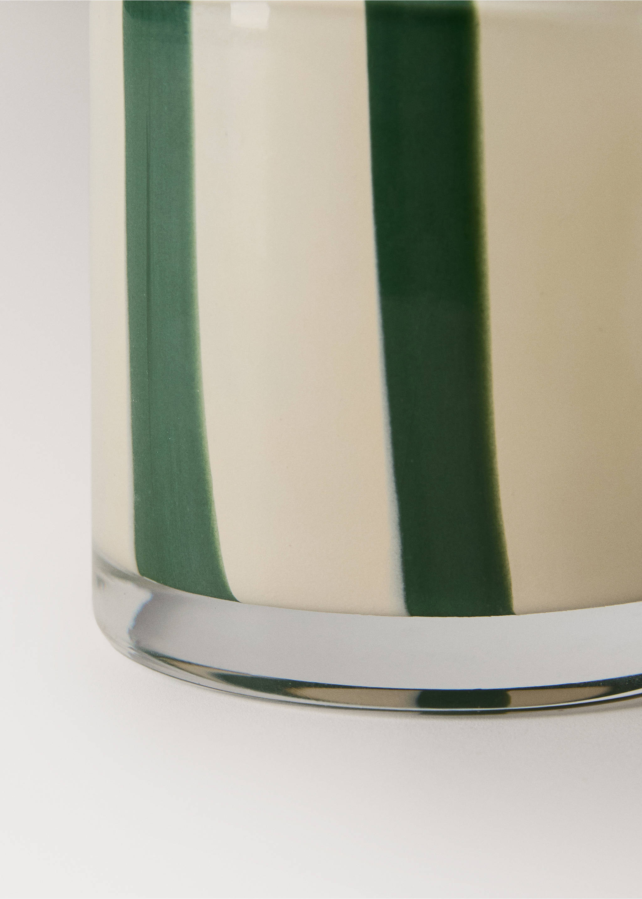 Blown glass candleholder - Details of the article 2, Green. Ref: 27013313-00.