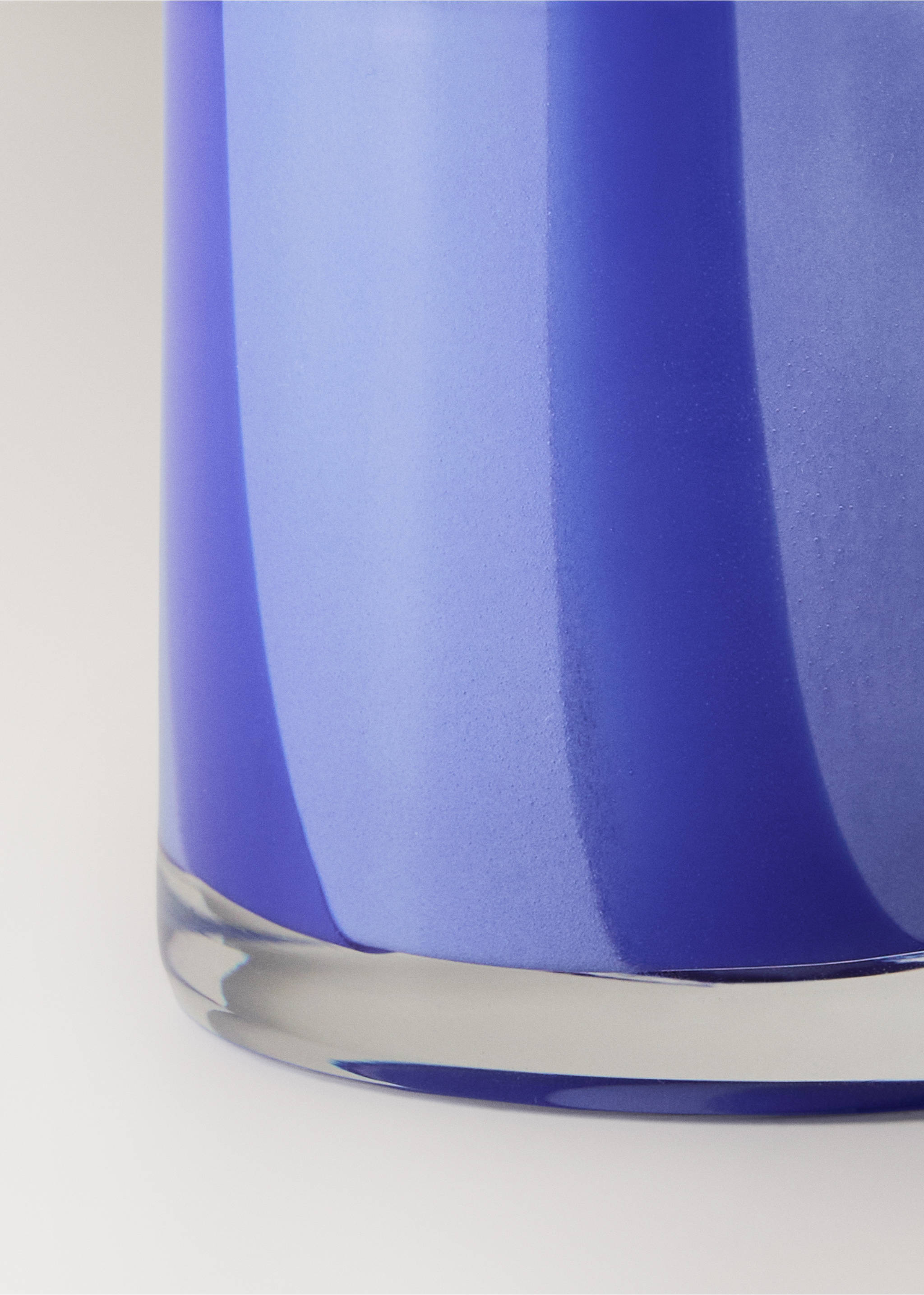 Bougeoir en verre soufflé - Détail de l'article 2, Bleu. Ref: 27013313-00.