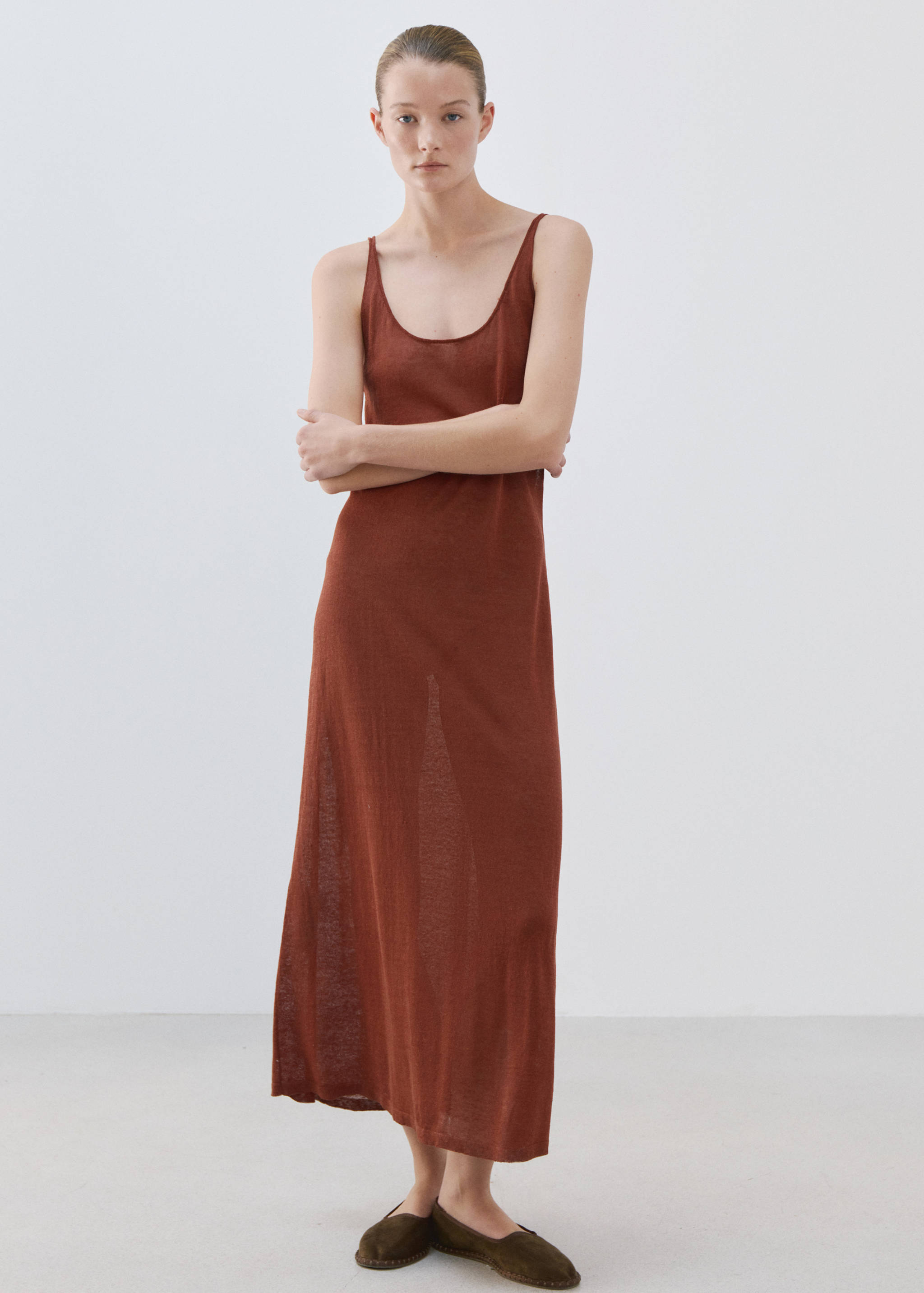 Vestido punto lino - Plano general