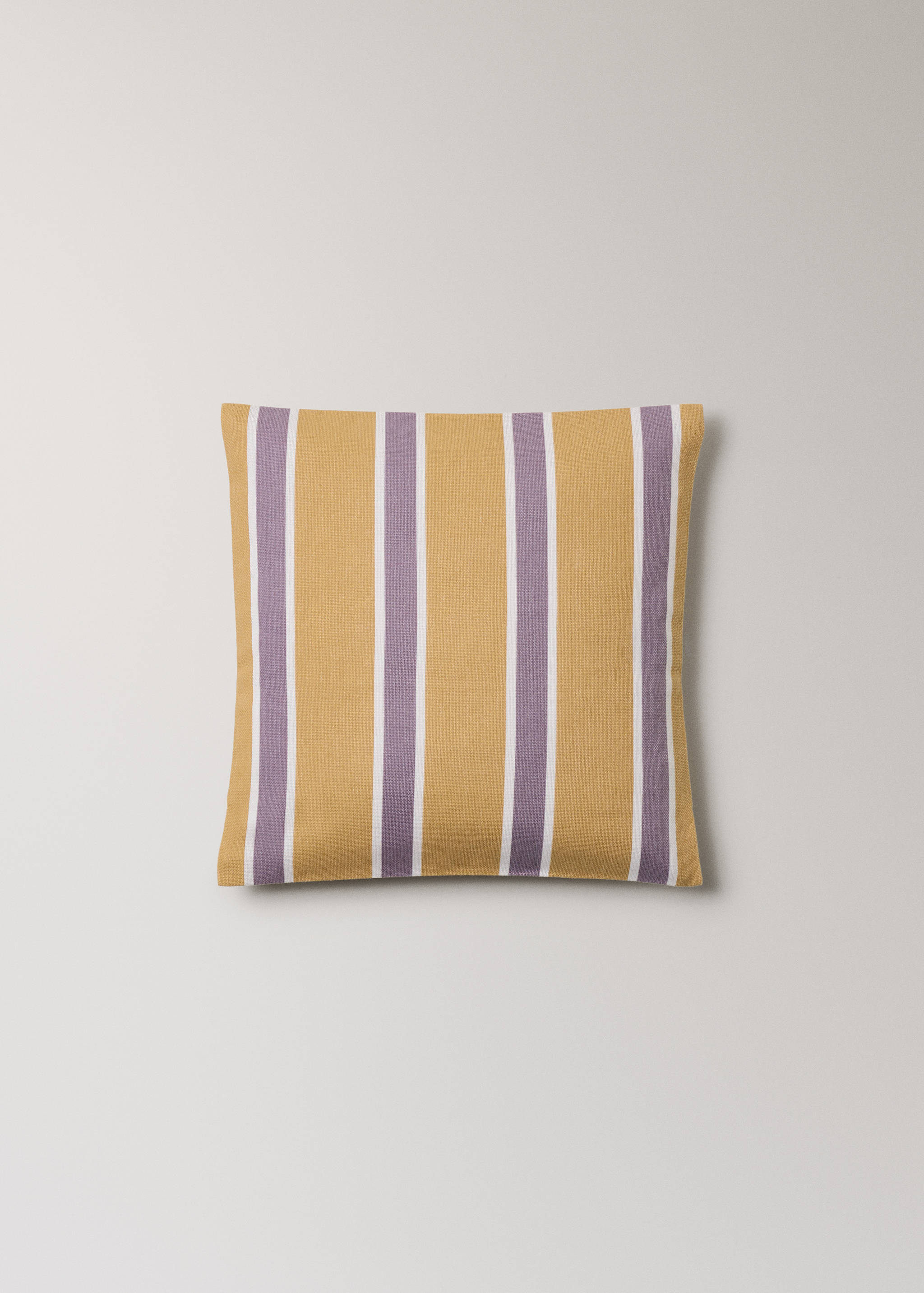 Cotton cushion cover with printed stripes 45x45 cm - Article without model