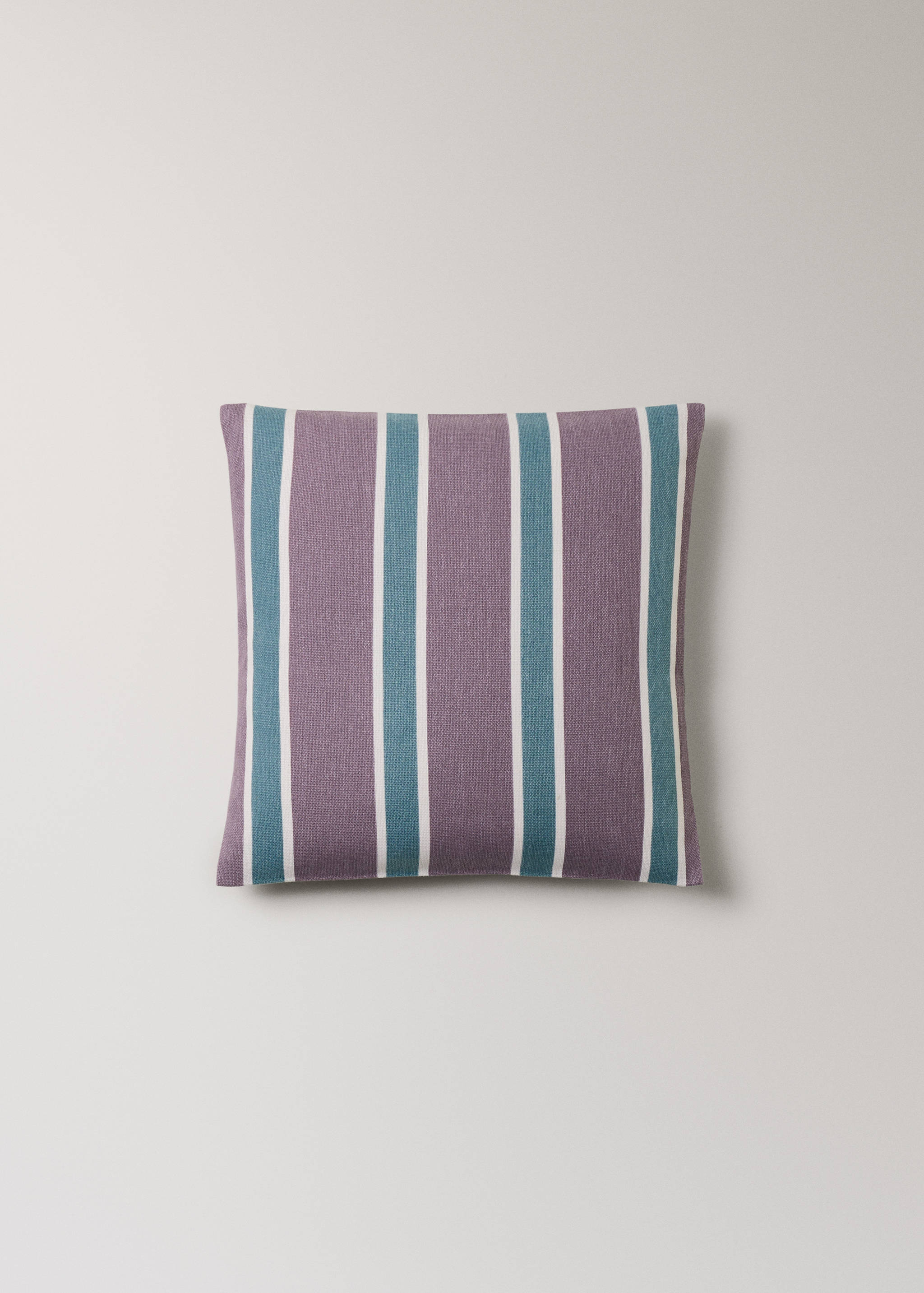 Baumwoll-Kissenhülle mit Streifenmuster 45 x 45 cm - Artikel ohne Model