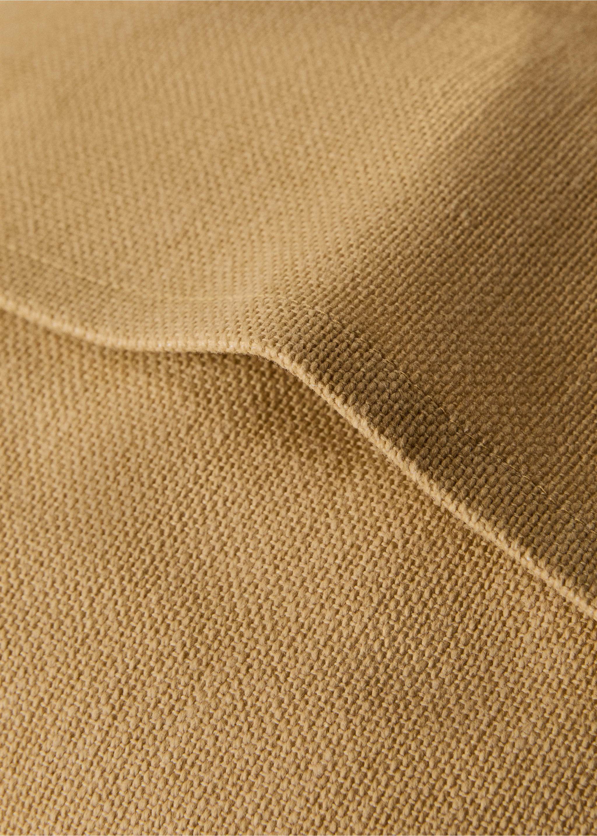 Cotton cushion cover with structure 30x50cm - Details of the article 2, Yellow. Ref: 27013322-00.