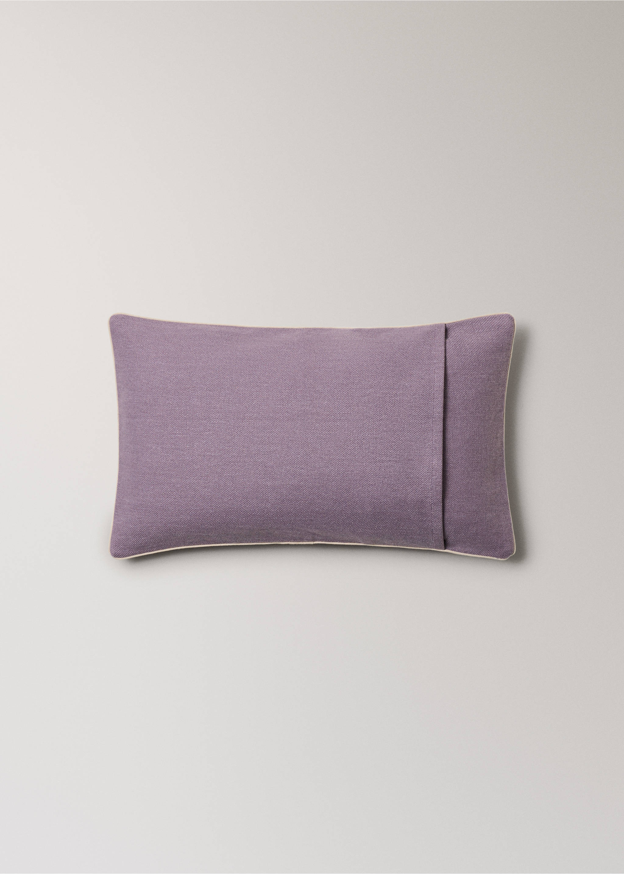 Cotton cushion cover with structure 30x50cm - Details of the article 4, Blackberry. Ref: 27013322-00.