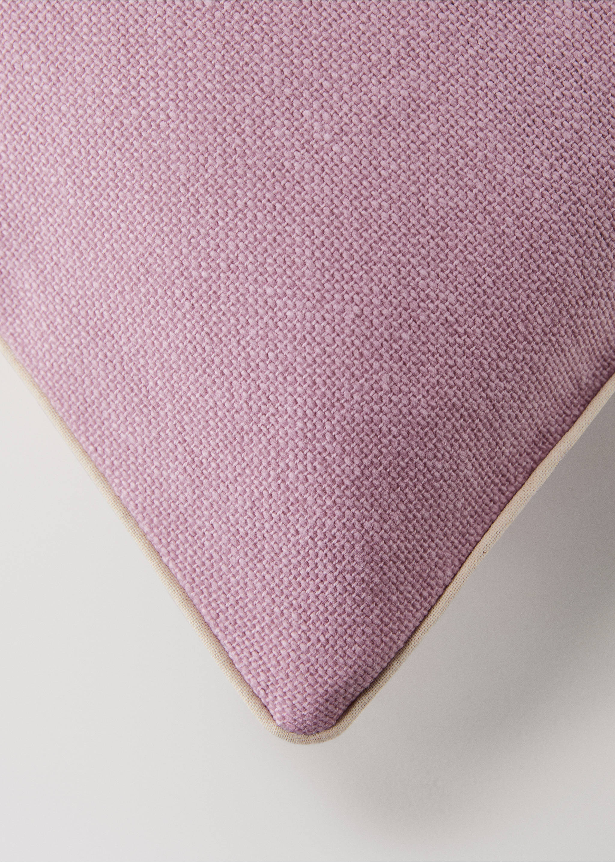 Cotton cushion cover with structure 30x50cm - Details of the article 1, Pastel Pink. Ref: 27013322-00.