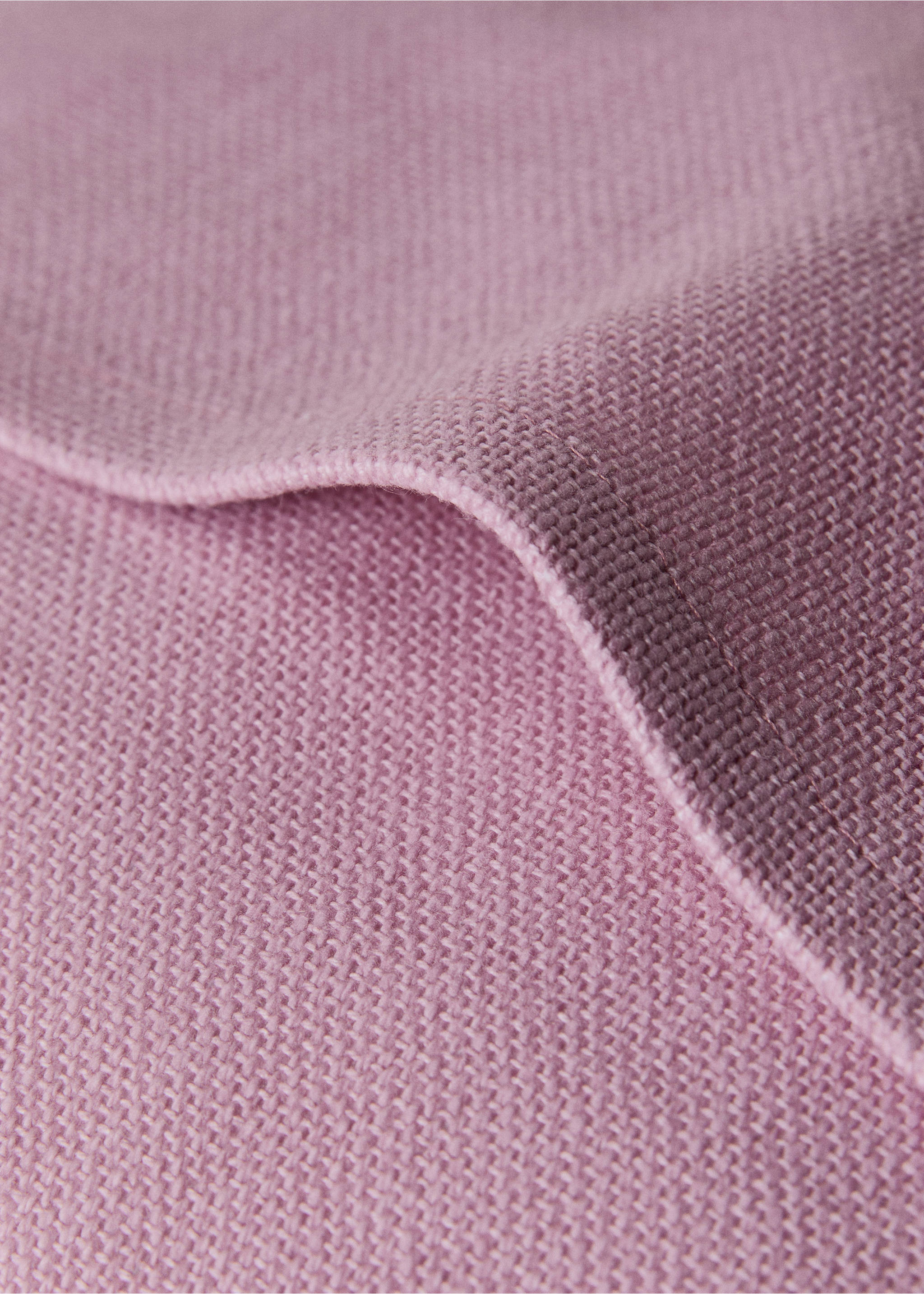 Cotton cushion cover with structure 30x50cm - Details of the article 2, Pastel Pink. Ref: 27013322-00.