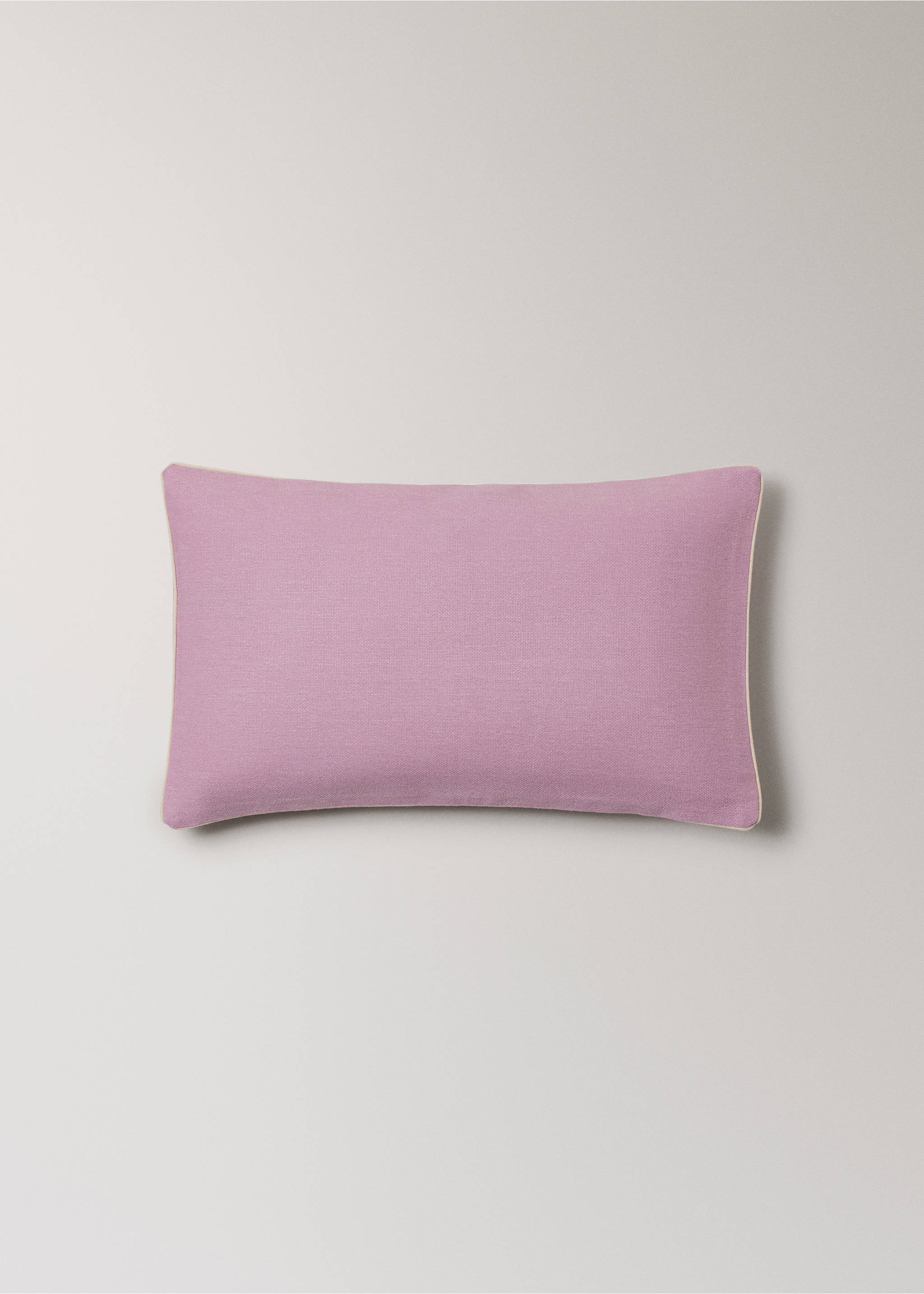 Housse de coussin coton texturé 30x50 cm - Article sans modèle, Rose pastel. Ref: 27013322-00.