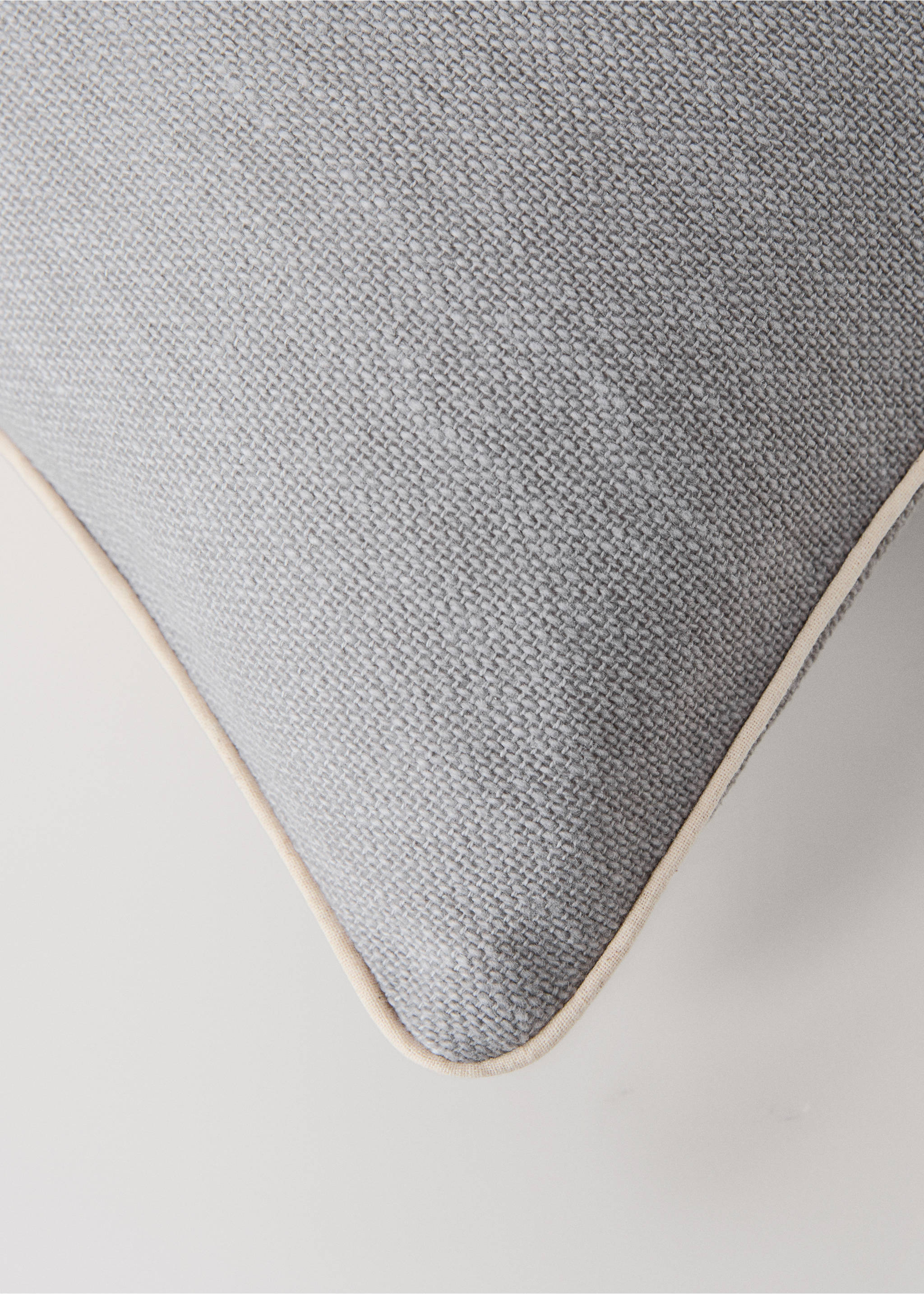 Cotton cushion cover with structure 30x50cm - Details of the article 1, Grey. Ref: 27013322-00.
