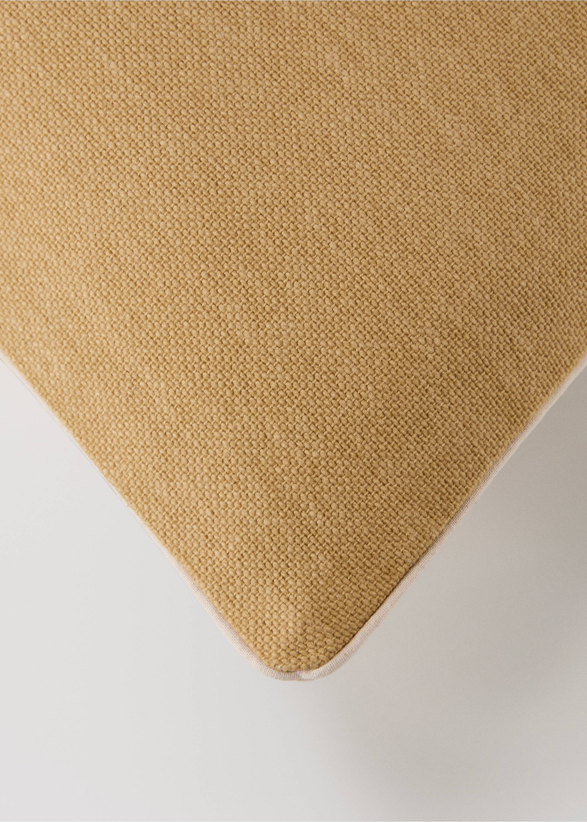 Cotton cushion cover with structure 45x45cm - Details of the article 1, Yellow. Ref: 27013323-00.