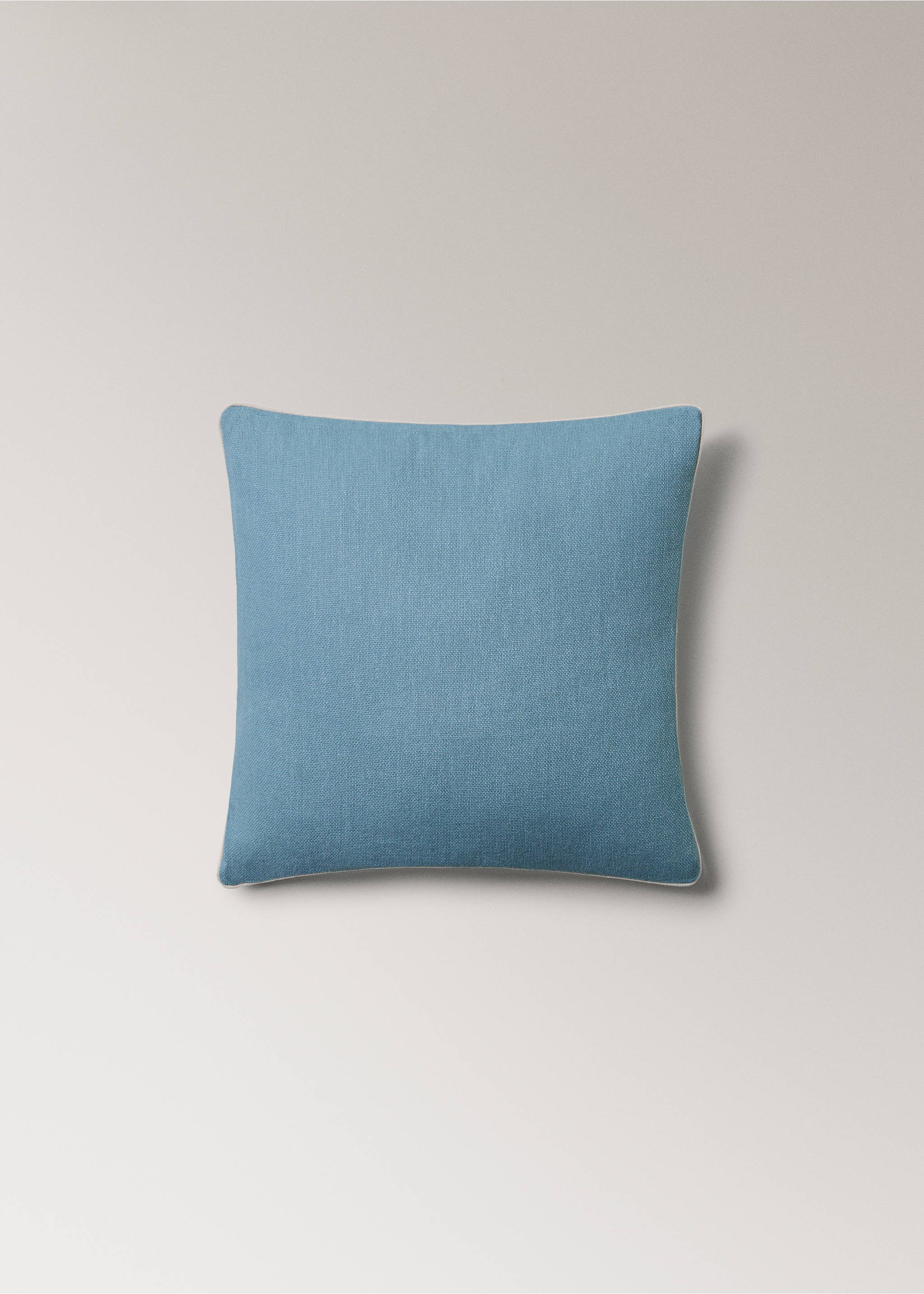 Funda cojín algodón estructura 45x45cm - Artículo sin modelo, Azul. Ref: 27013323-00.