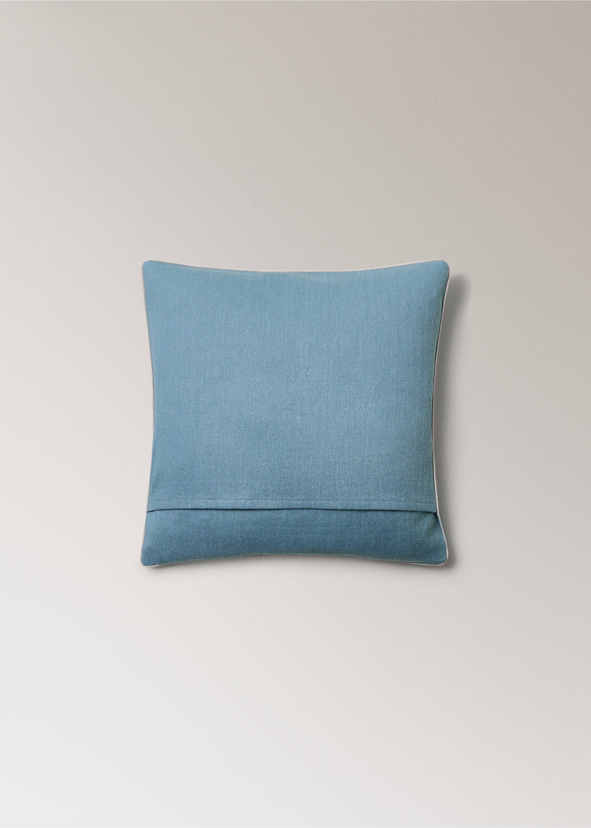 Funda cojín algodón estructura 45x45cm - Detalle del artículo 4, Azul. Ref: 27013323-00.