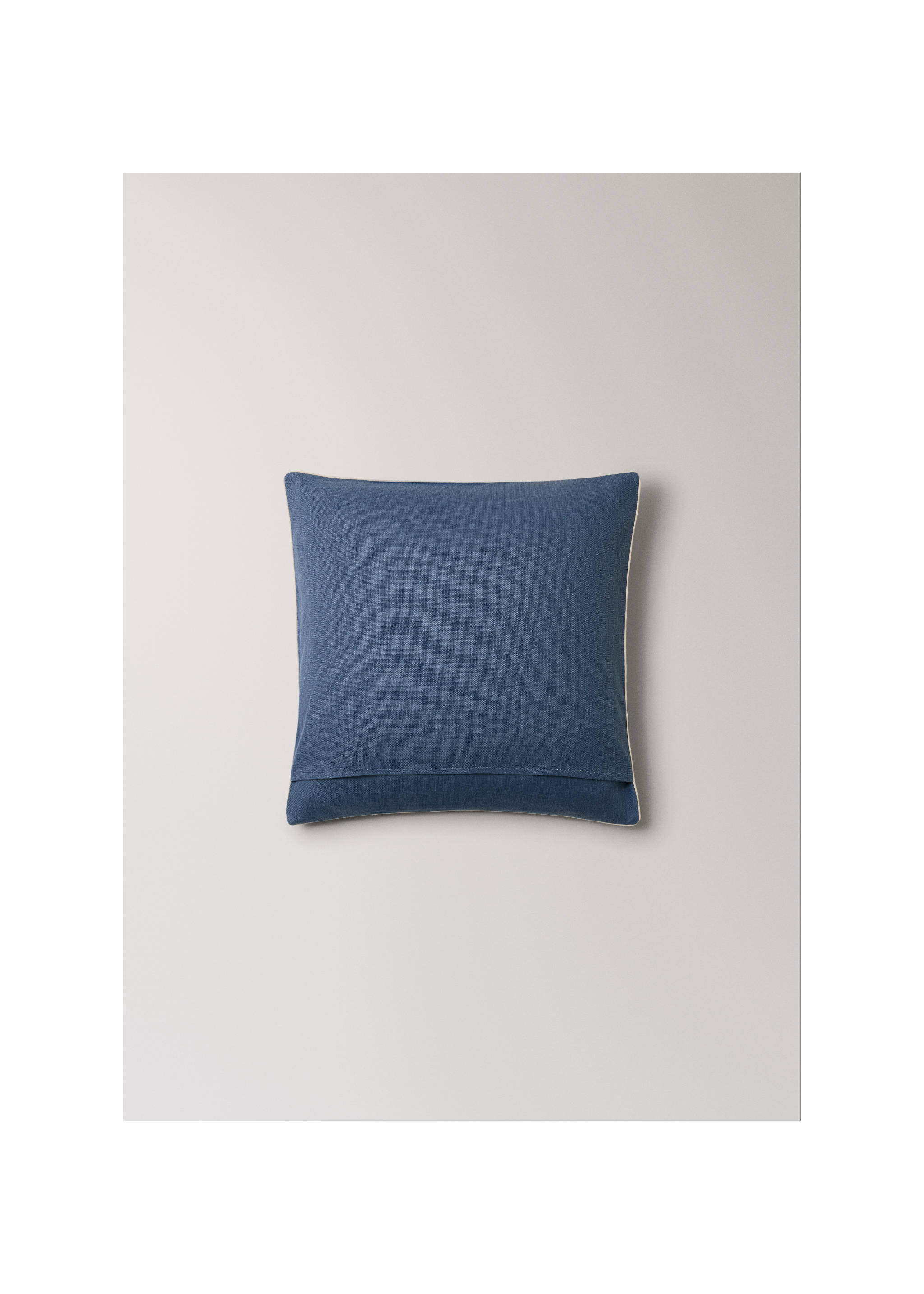 Структурирана калъфка за декоративна възглавница от памук 45x45 см - Данни за артикула 3, Синьо индиго. Ref: 27013323-00.