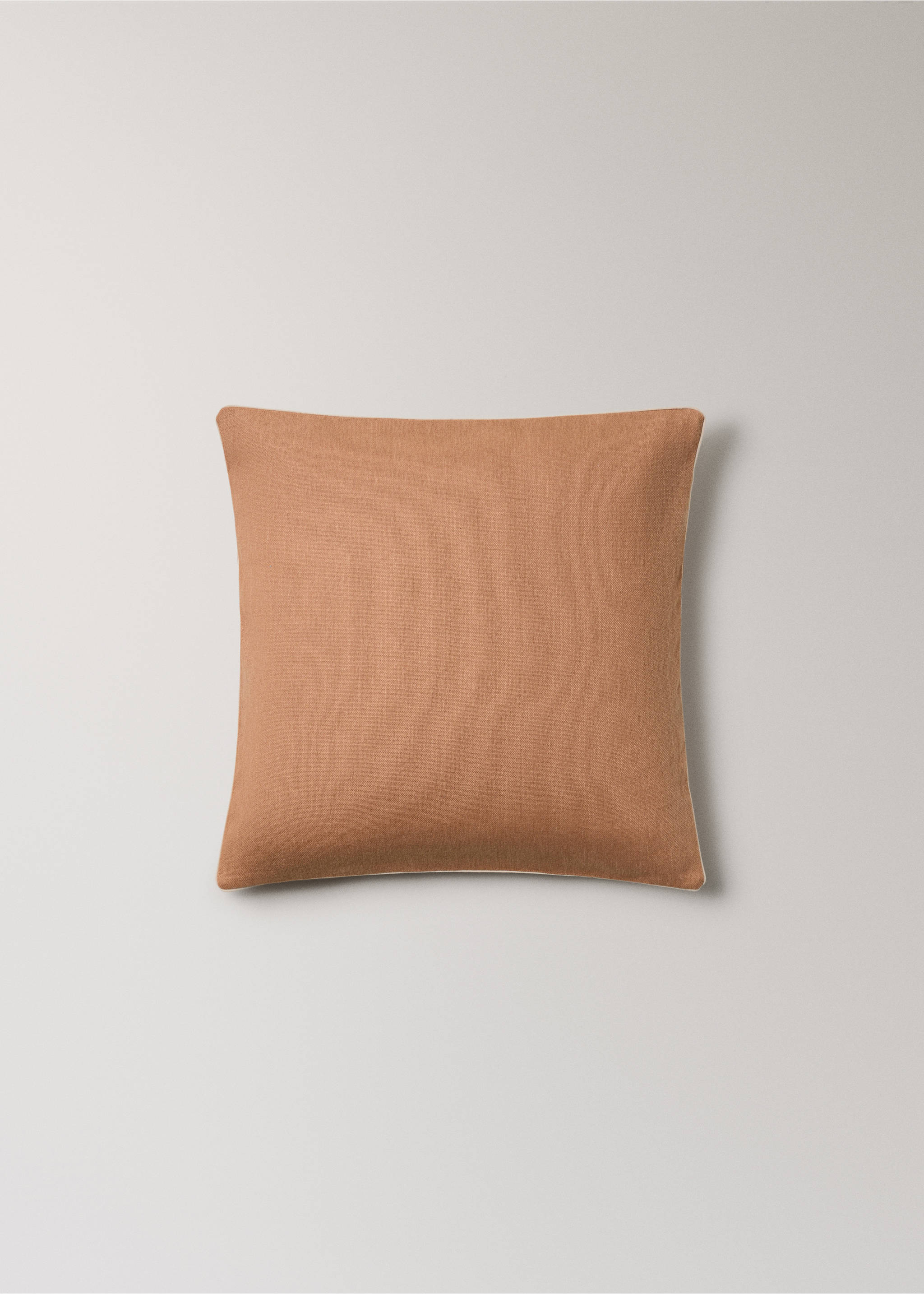 Cotton cushion cover with structure 45x45cm - Article without model, Russet. Ref: 27013323-00.