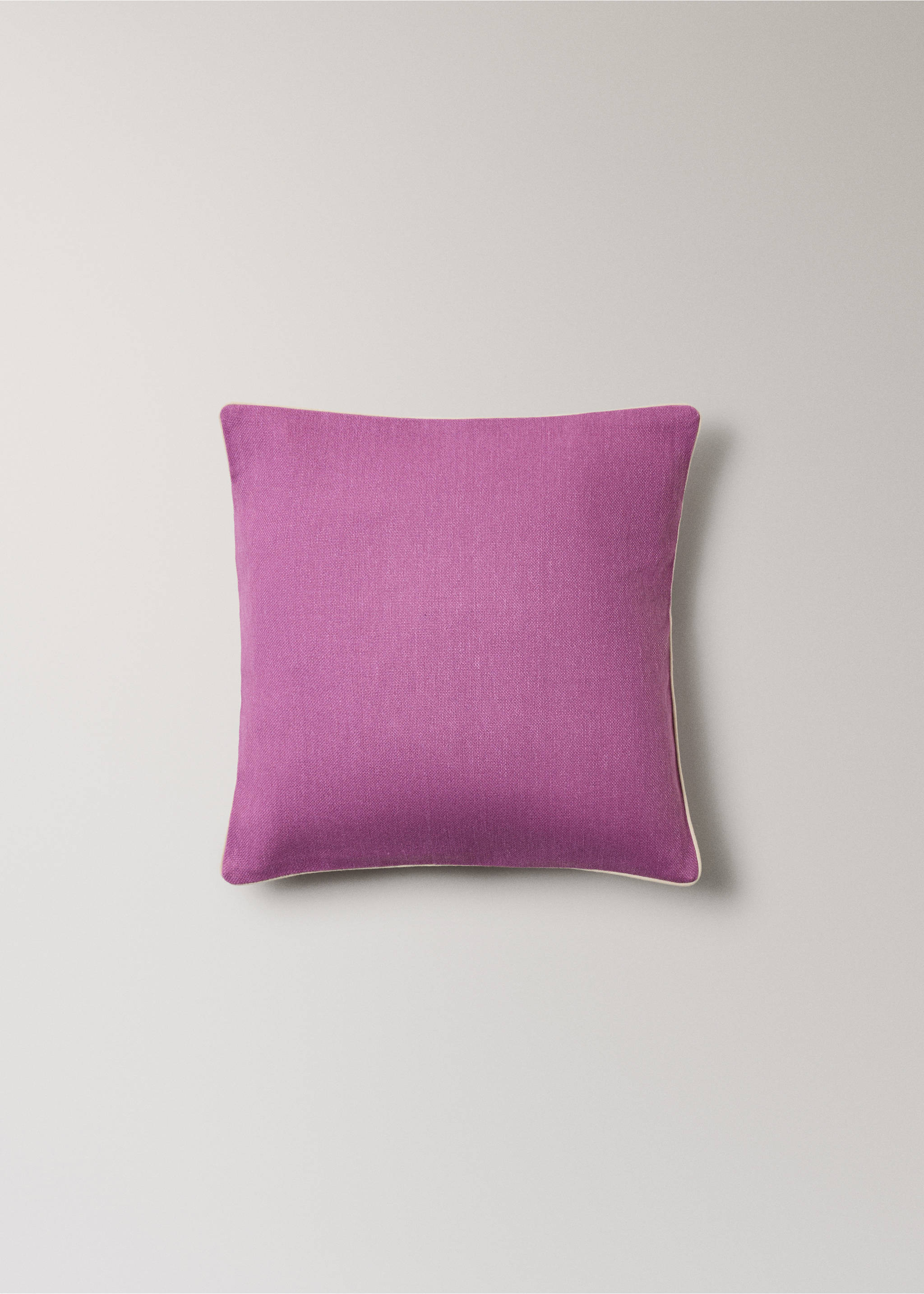 Cotton cushion cover with structure 45x45cm - Article without model, Medium Pink. Ref: 27013323-00.