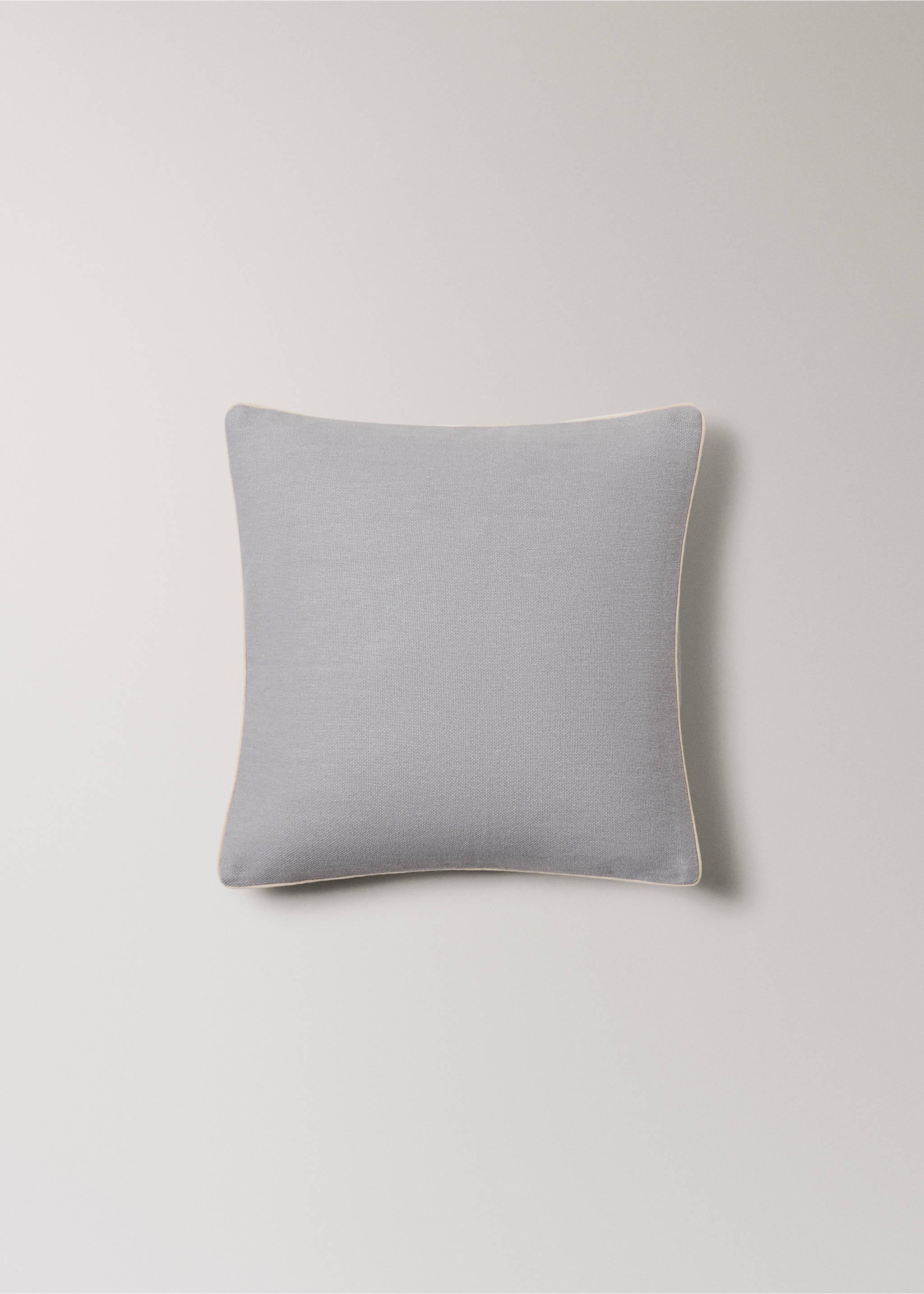 Cotton cushion cover with structure 45x45cm - Article without model, Grey. Ref: 27013323-00.
