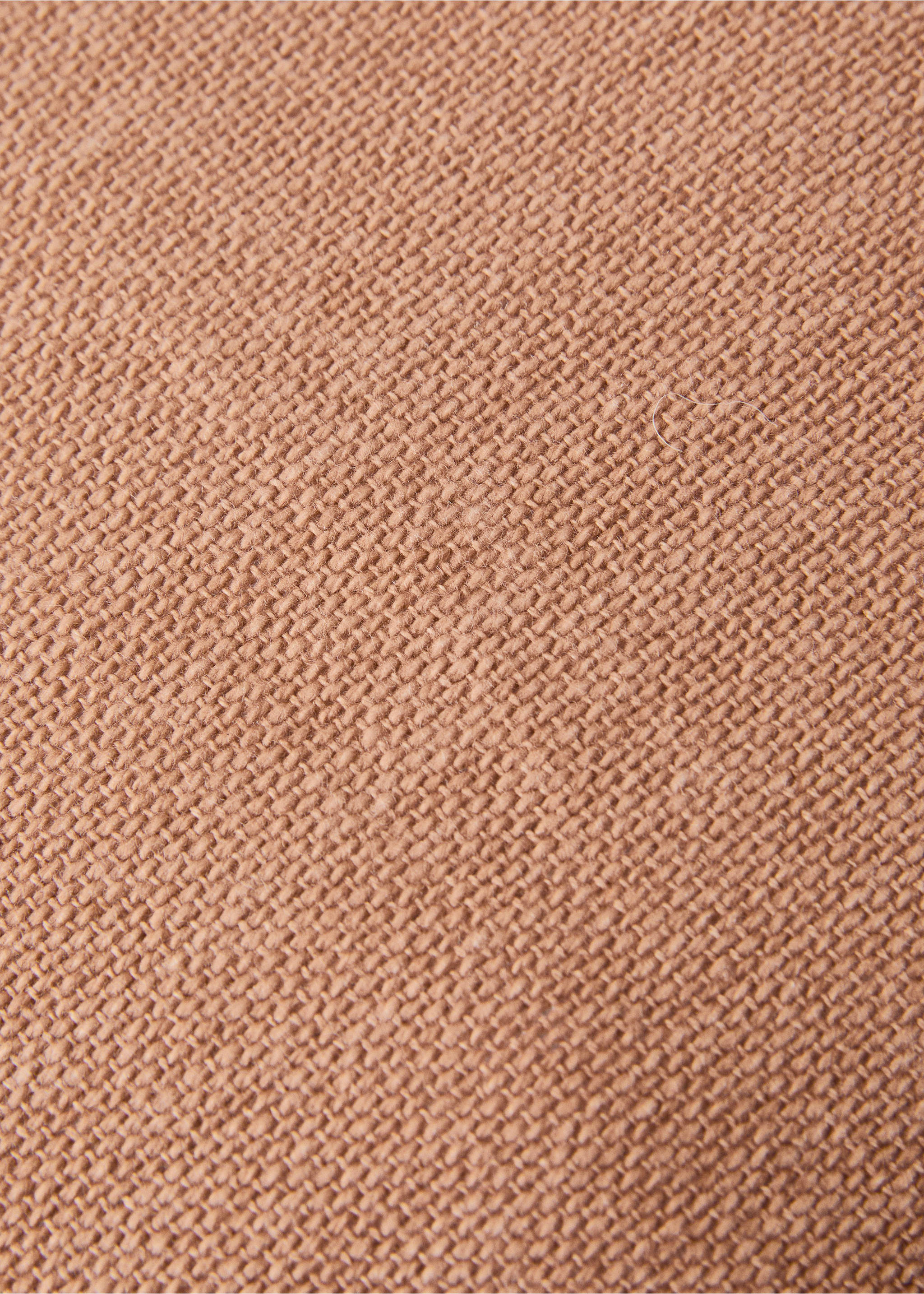 Cotton cushion cover with structure 60 x 60 cm - Details of the article 3, Russet. Ref: 27013324-00.