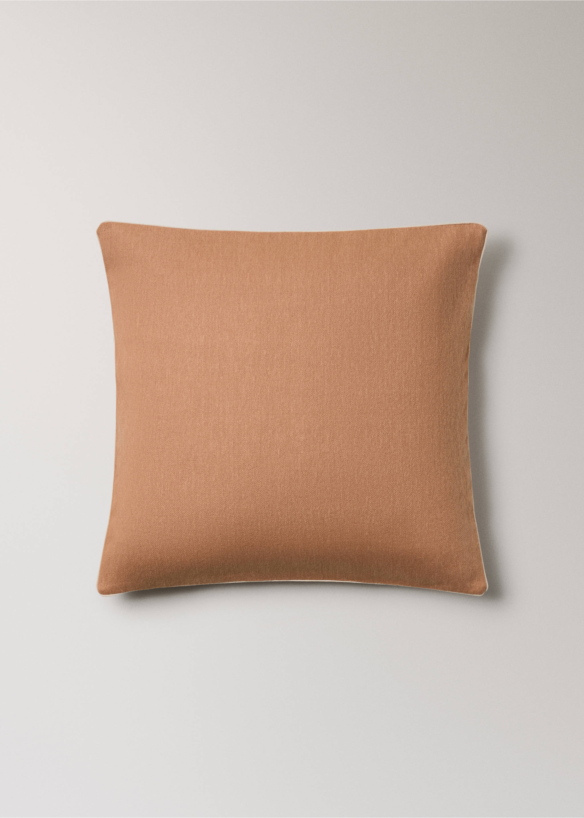 Cotton cushion cover with structure 60 x 60 cm - Article without model, Russet. Ref: 27013324-00.