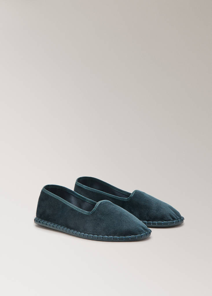 Velour shoes — Navy
