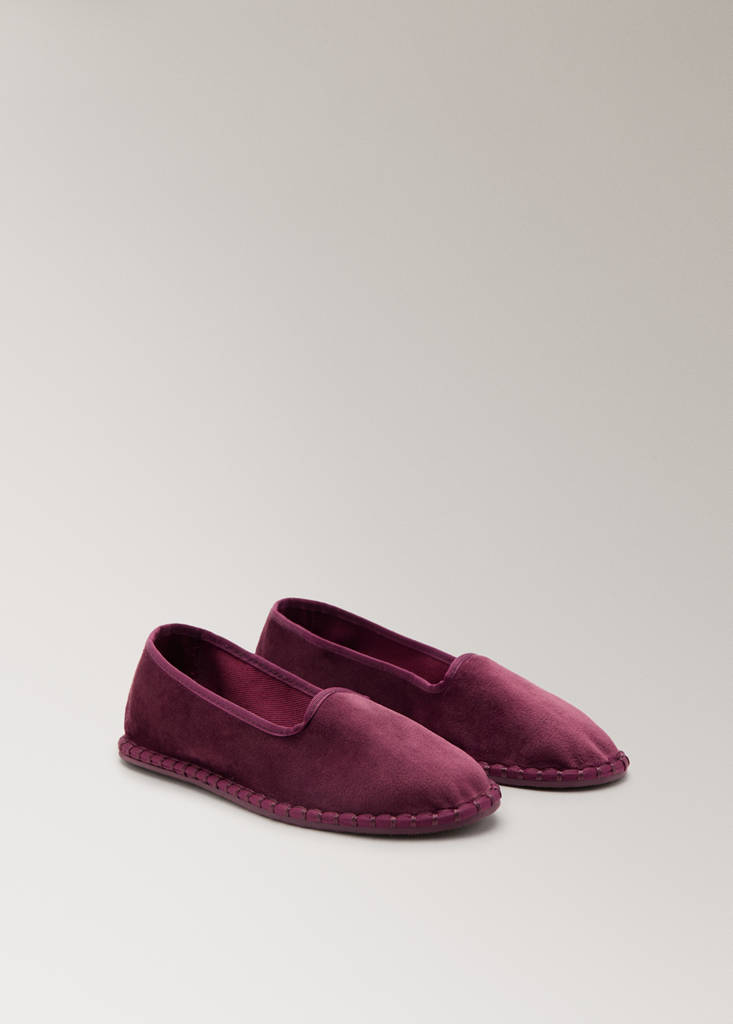 Velour shoes — Wine