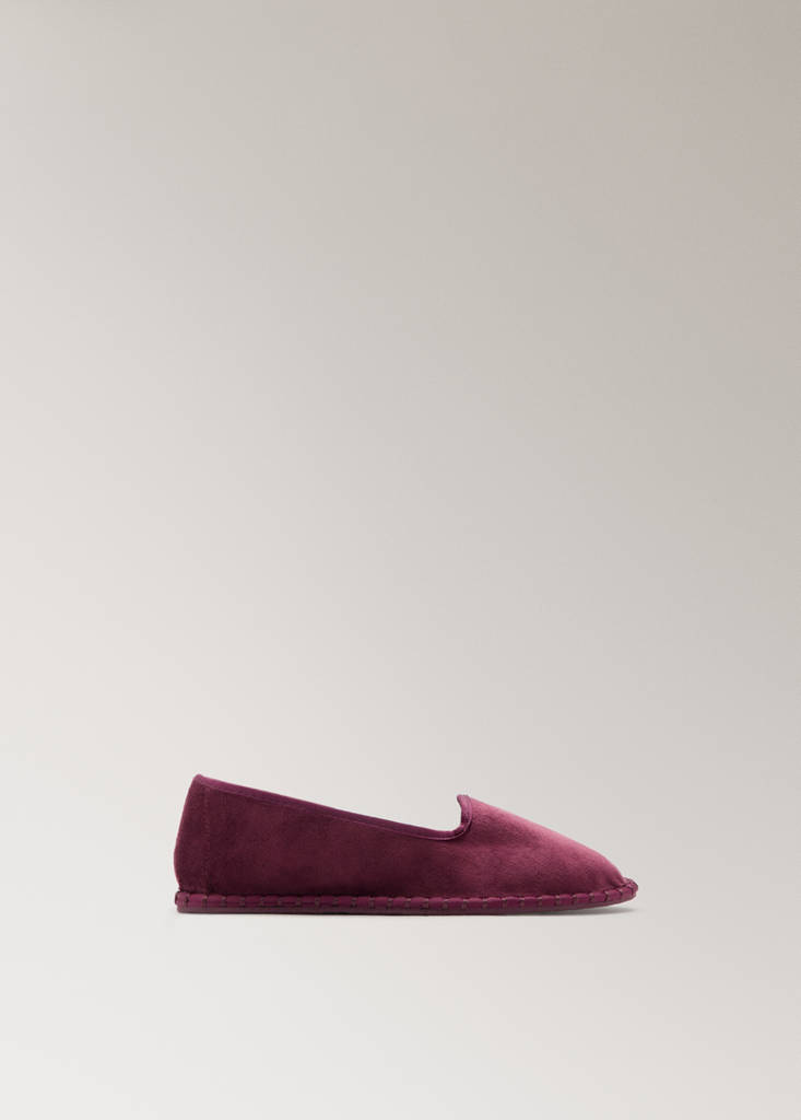 Velour shoes — Wine