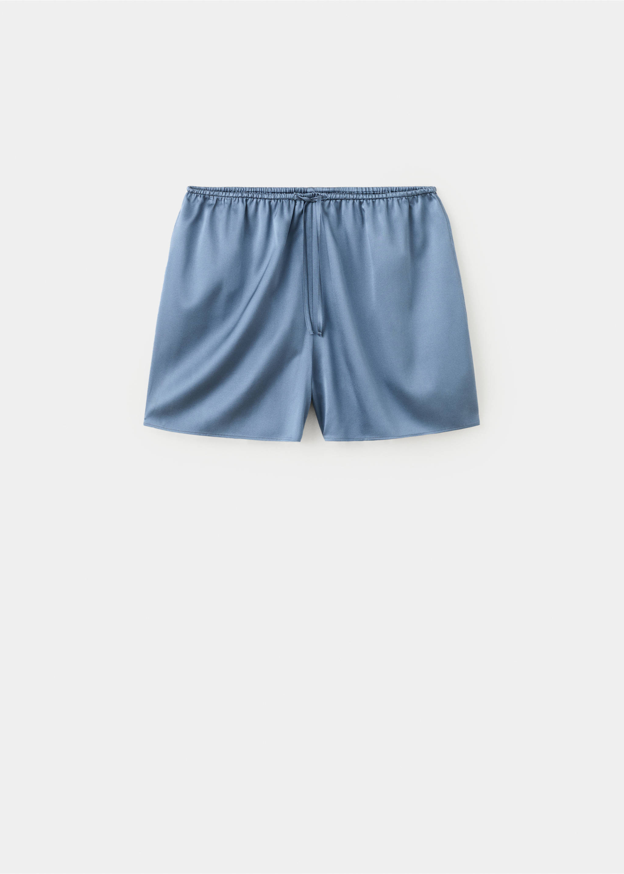 Silk pyjama shorts - Article without model, Blue. Ref: 27013328-00.