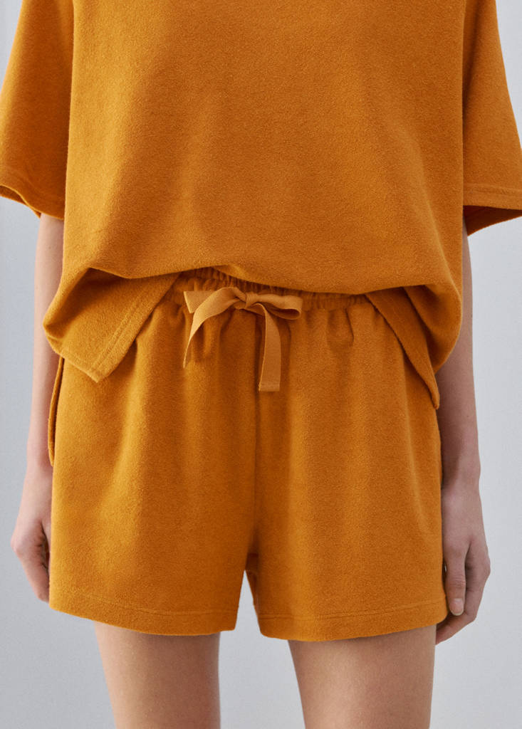 Terry cotton shorts — Orange