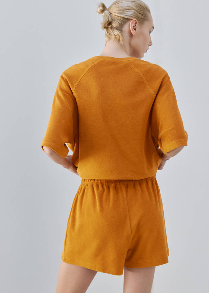Terry cotton shorts — Orange