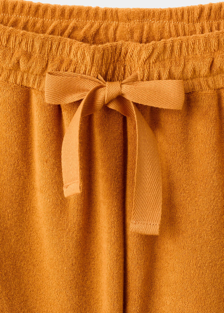 Terry cotton shorts — Orange