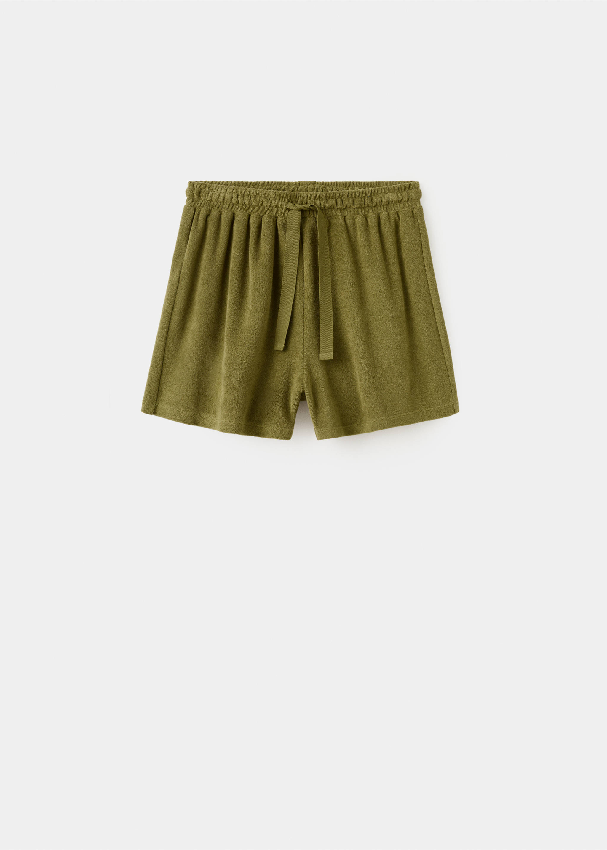 Terry cotton shorts - Article without model, Khaki. Ref: 27013330-00.