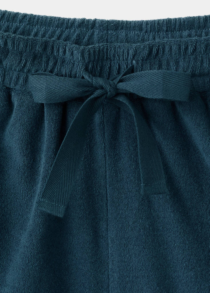 Terry cotton shorts — Blue